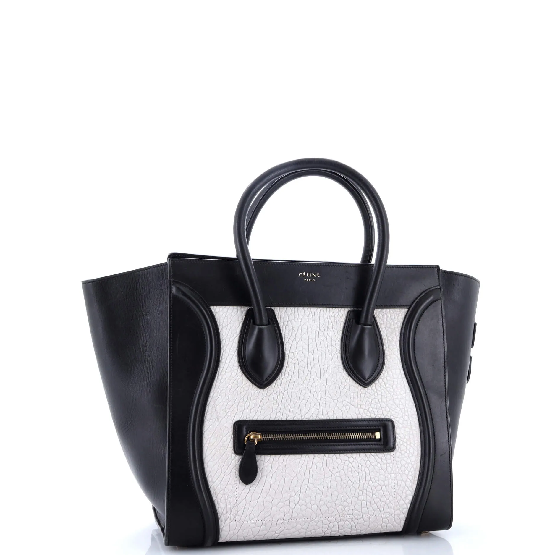 Pre-Loved Celine Bicolor Luggage Bag Crocodile Embossed Leather Mini sold by Zulily product image thumbnail 2