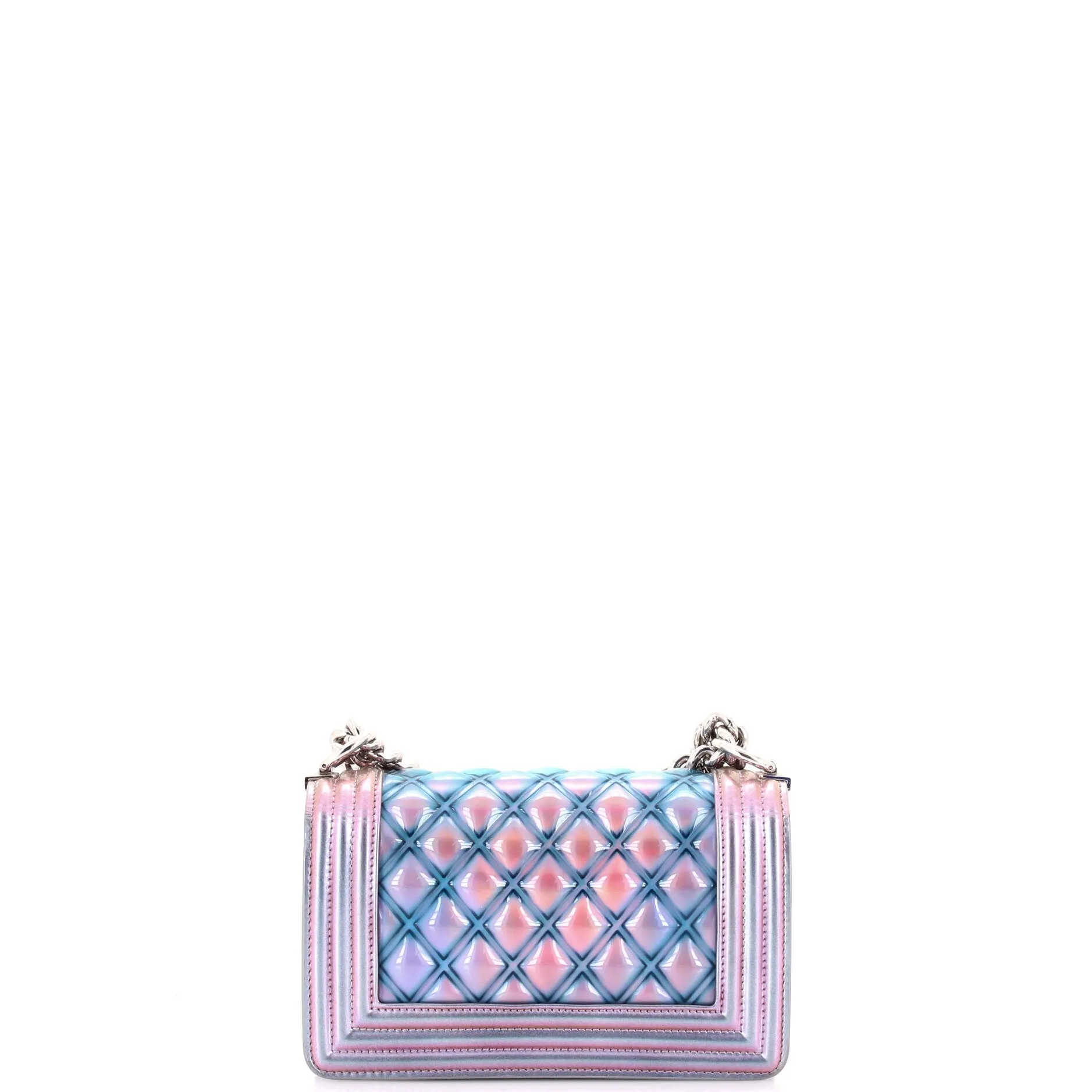 Pre-Loved Chanel Boy Flap Bag Quilted Holographic PVC Small sold by Zulily product image thumbnail 4