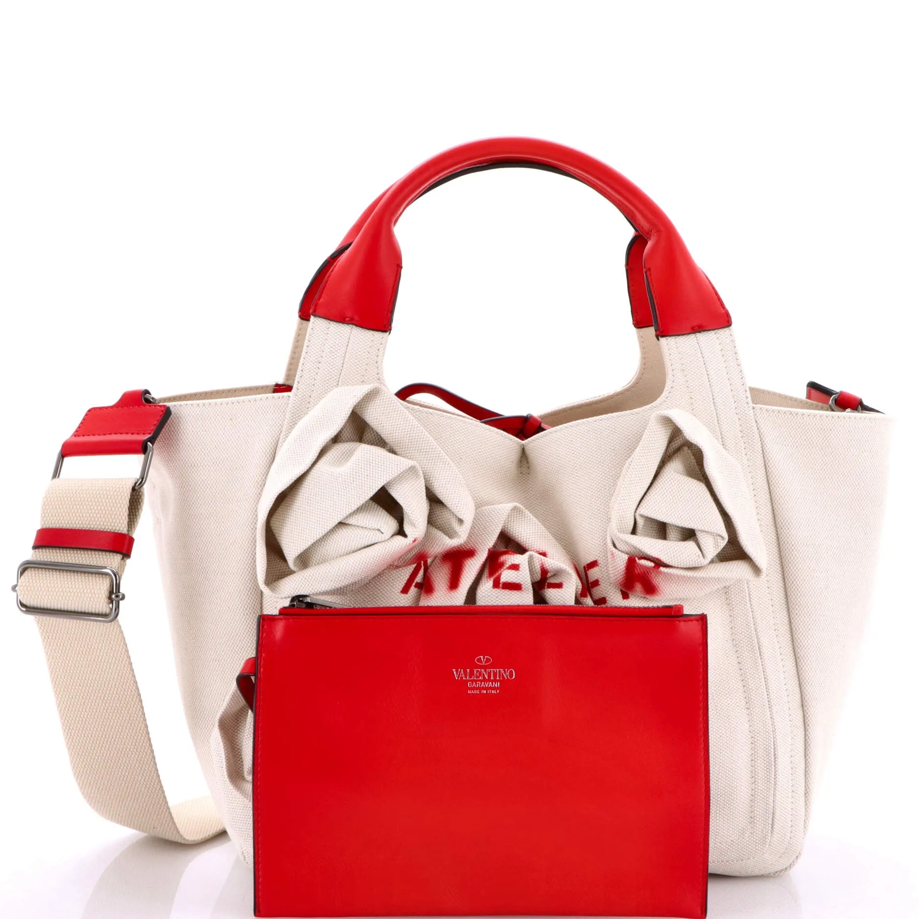 Pre-Loved Valentino Rose Blossom Atelier Bag Canvas Medium sold by Zulily product image thumbnail 2