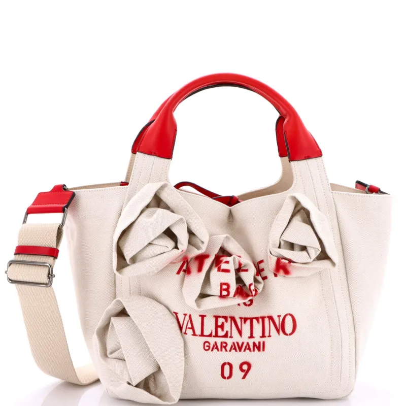 Pre-Loved Valentino Rose Blossom Atelier Bag Canvas Medium made by Valentino