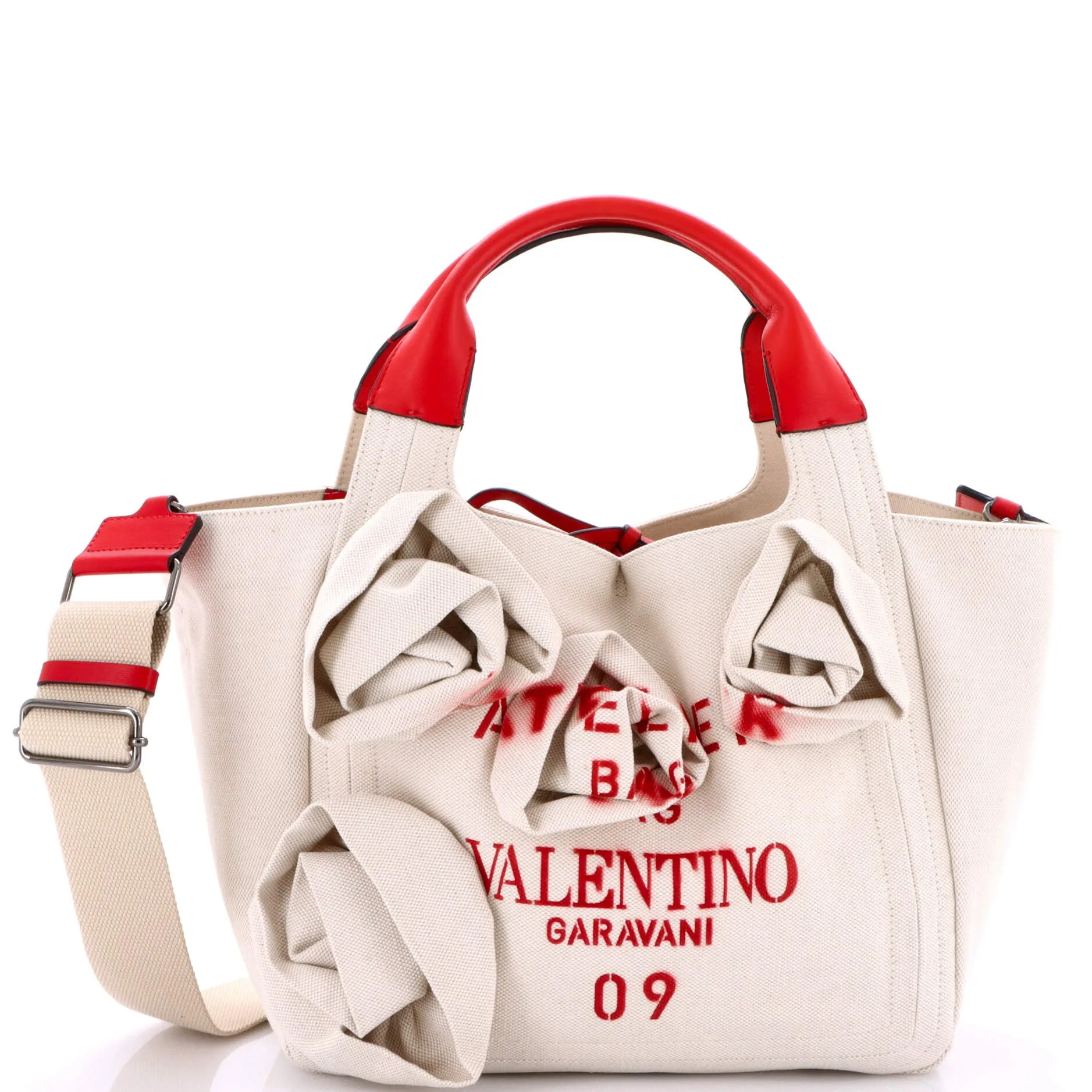 Pre-Loved Valentino Rose Blossom Atelier Bag Canvas Medium sold by Zulily