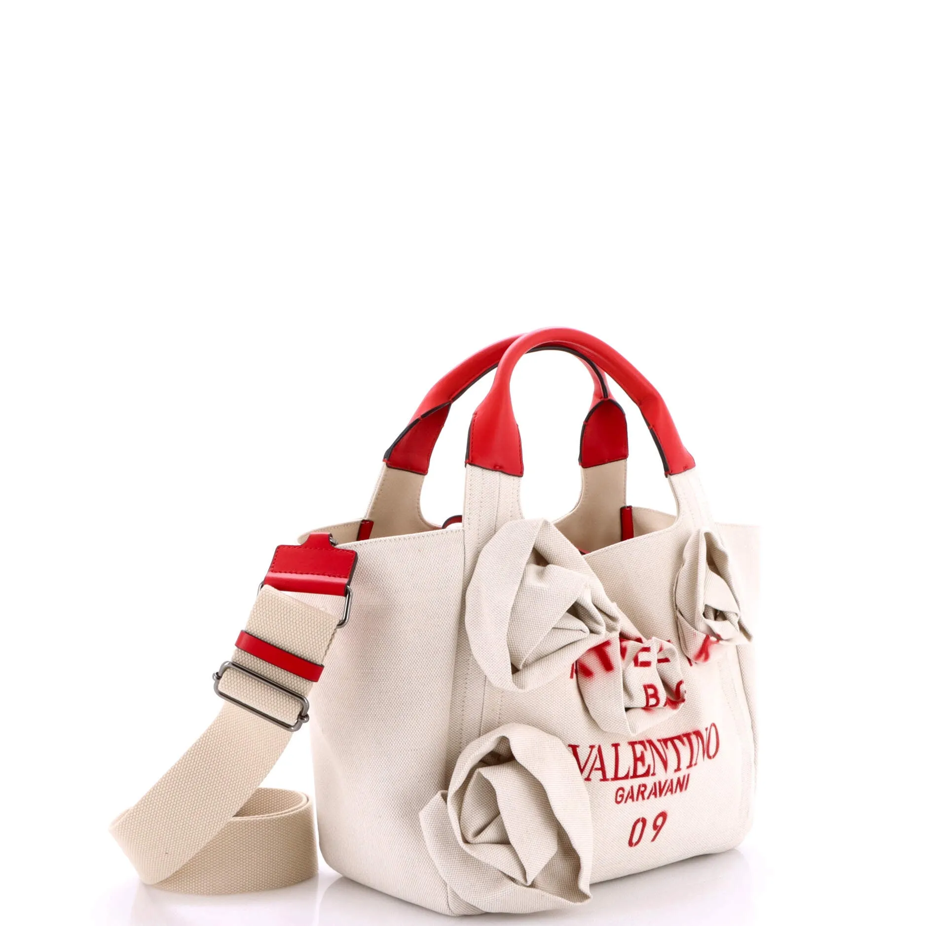 Pre-Loved Valentino Rose Blossom Atelier Bag Canvas Medium sold by Zulily product image thumbnail 3