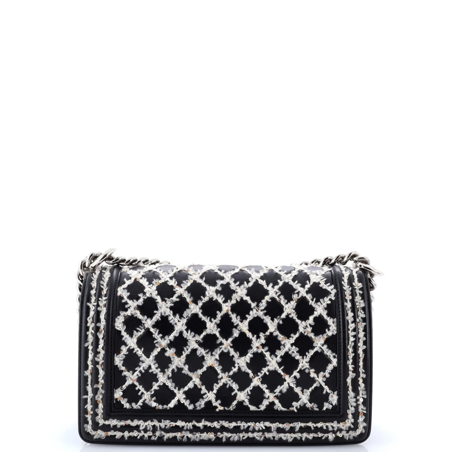 Pre-Loved Chanel Boy Flap Bag Sequin Quilted Calfskin Old Medium sold by Zulily product image thumbnail 3