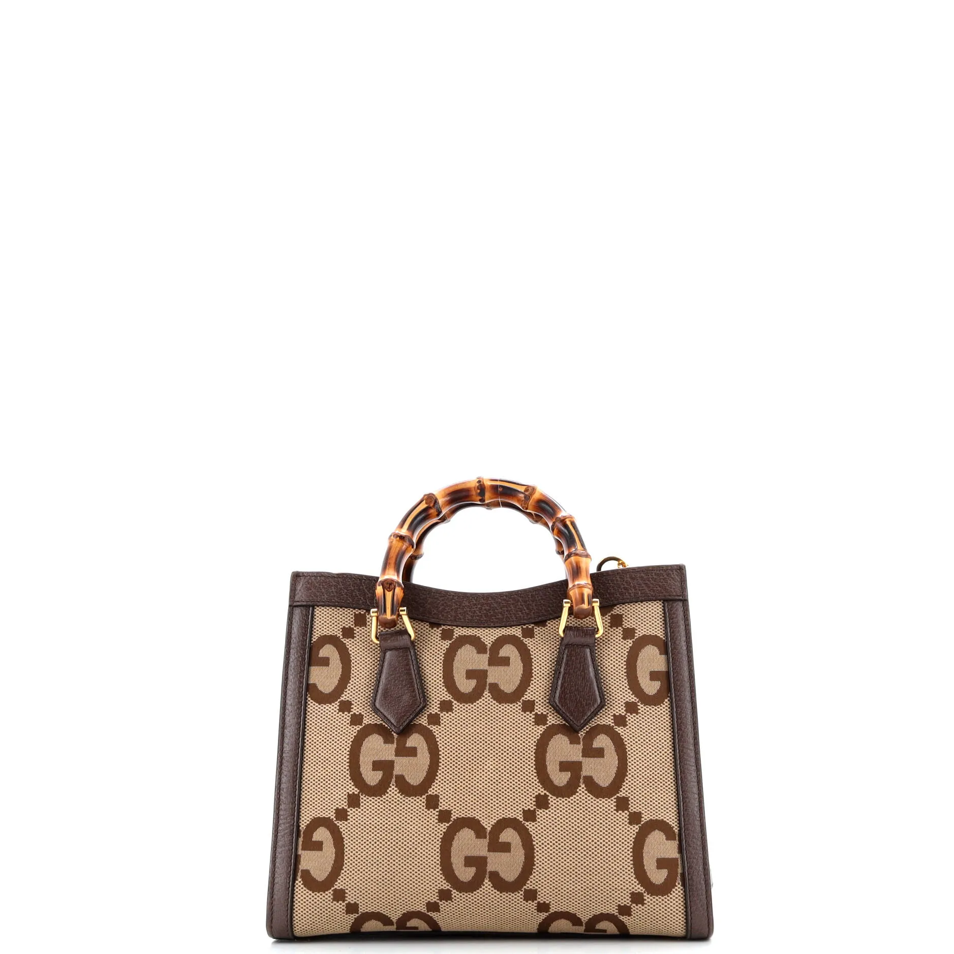 Pre-Loved Gucci Diana NM Bamboo Handle Tote Jumbo GG Canvas Small sold by Zulily product image thumbnail 3