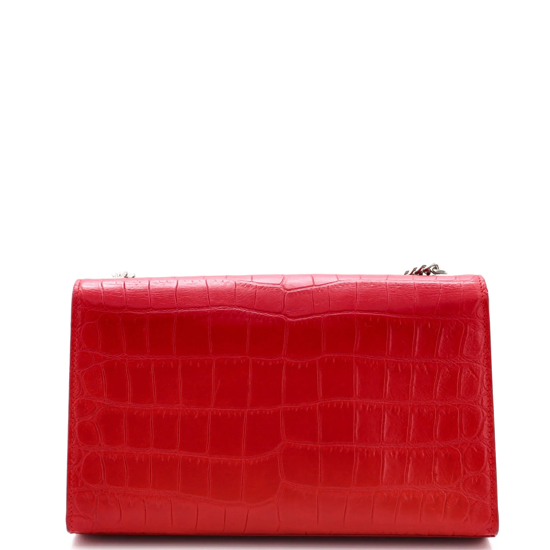 Pre-Loved Saint Laurent Classic Monogram Tassel Crossbody Bag Crocodile Embossed Leather Medium sold by Zulily product image thumbnail 3