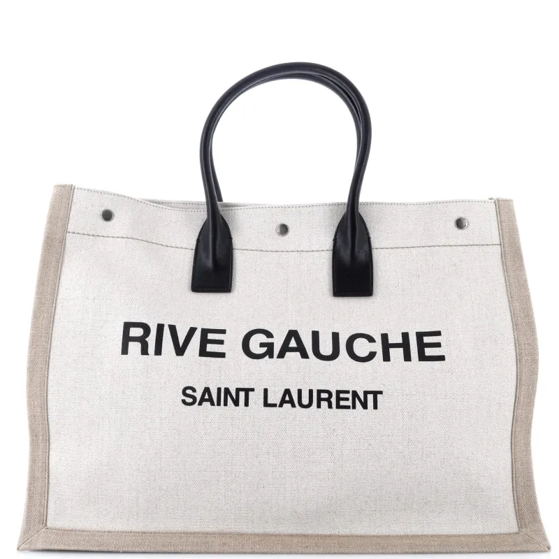 Pre-Loved Saint Laurent Rive Gauche Shopper Tote Canvas Large sold by Zulily