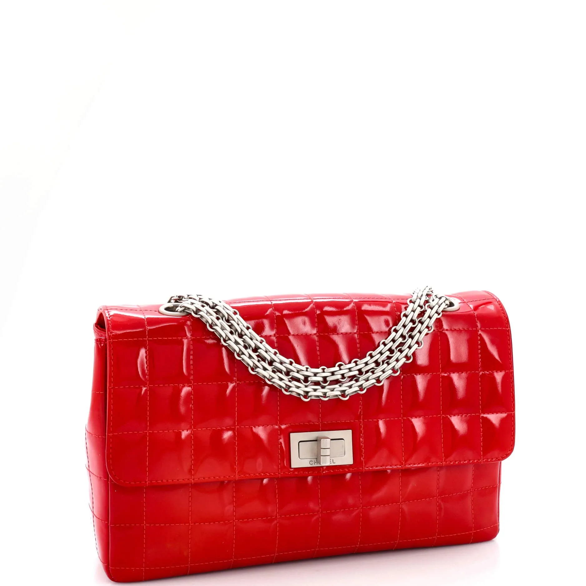 Pre-Loved Chanel Vintage Chocolate Bar Reissue Flap Bag Quilted Patent sold by Zulily product image thumbnail 3