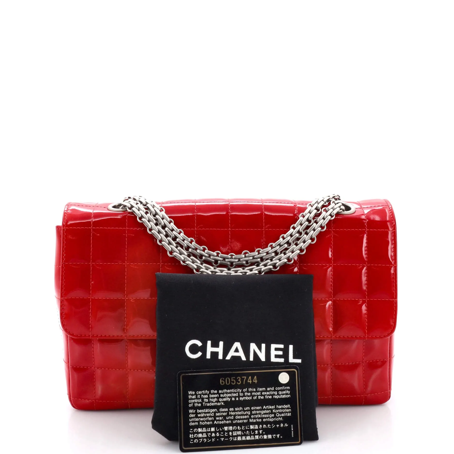Pre-Loved Chanel Vintage Chocolate Bar Reissue Flap Bag Quilted Patent sold by Zulily product image thumbnail 2