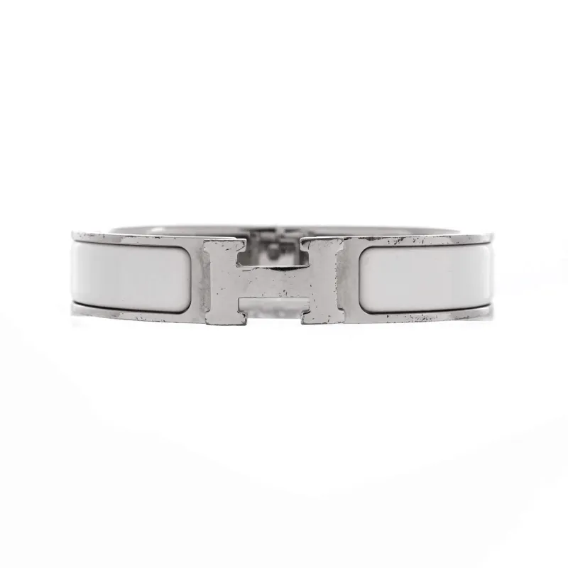 Pre-Loved Hermes Clic H Bracelet Enamel Narrow sold by Zulily