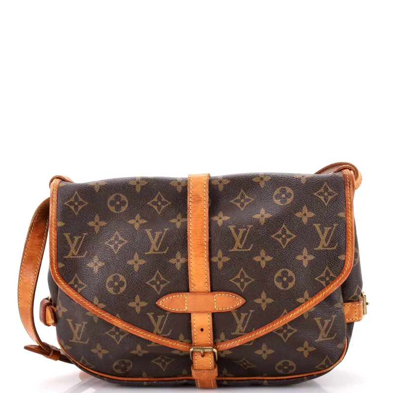 Pre-Loved Louis Vuitton Saumur Handbag Monogram Canvas 30 sold by Zulily