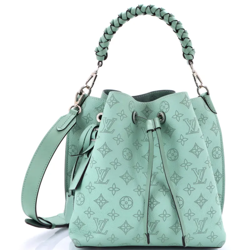 Pre-Loved Louis Vuitton Muria Bucket Bag Mahina Leather sold by Zulily