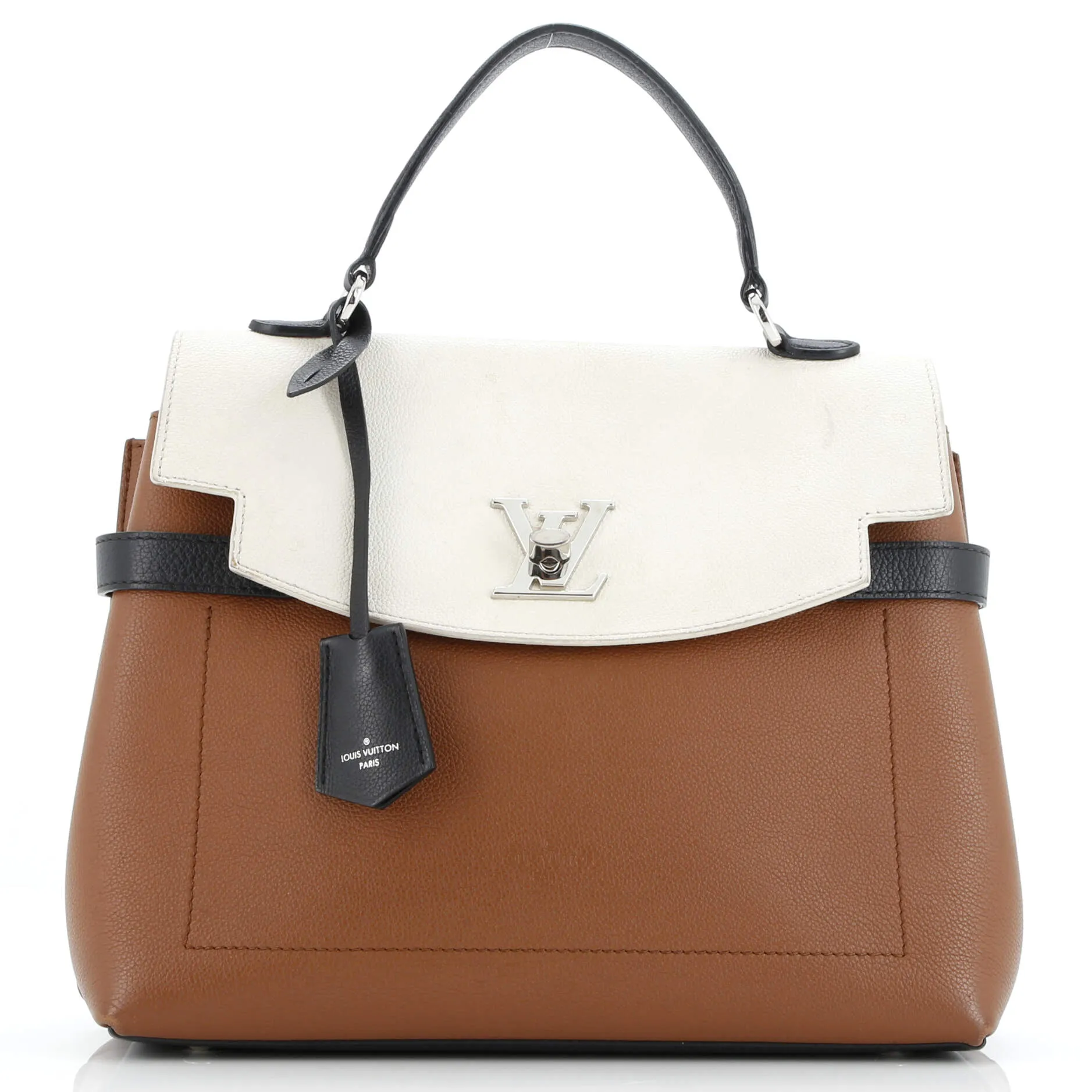 Pre-Loved Louis Vuitton Lockme Ever Handbag Leather MM sold by Zulily