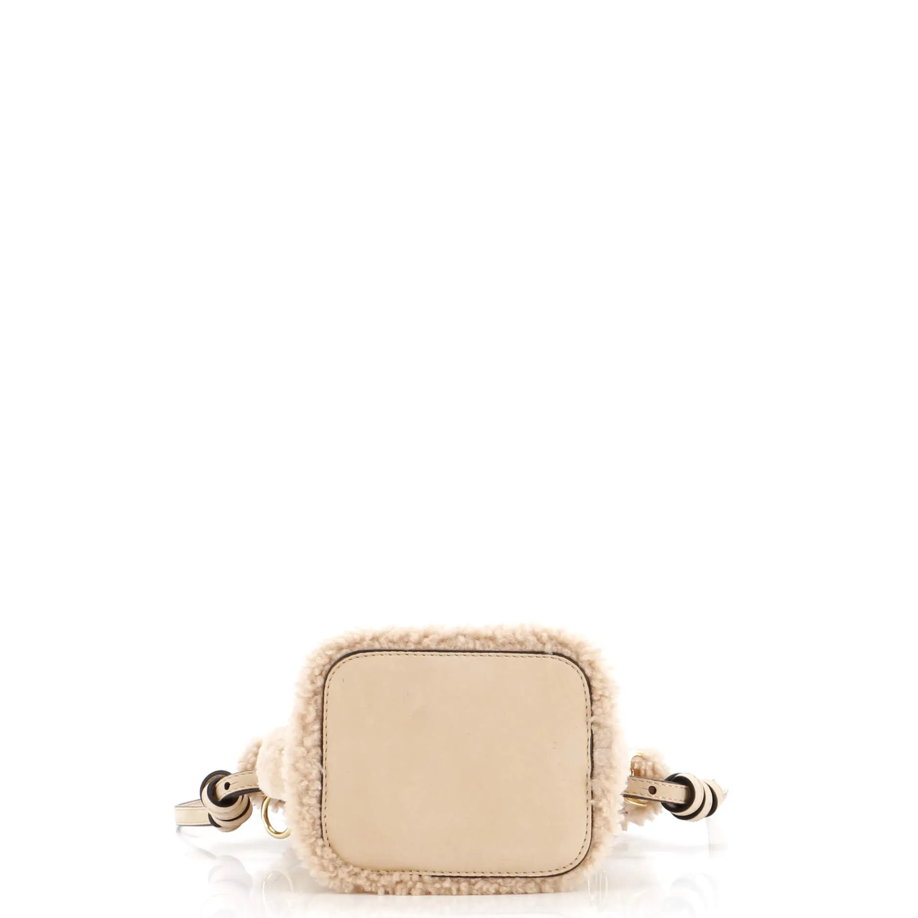 Pre-Loved Fendi Logo Mon Tresor Bucket Bag Shearling with Nubuck Mini sold by Zulily product image thumbnail 4