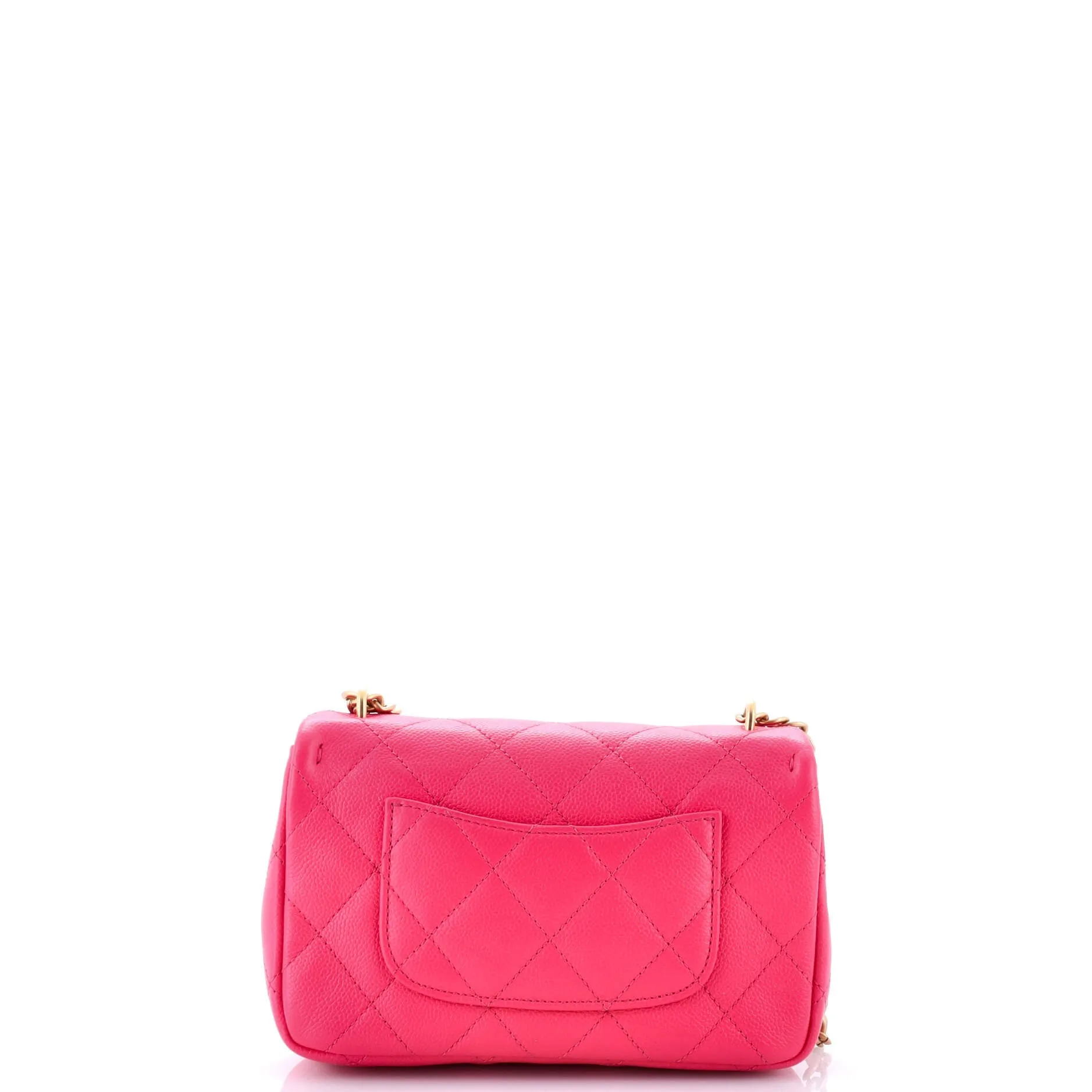 Pre-Loved Chanel Sweet Heart Chain Flap Bag Quilted Caviar Mini sold by Zulily product image thumbnail 3