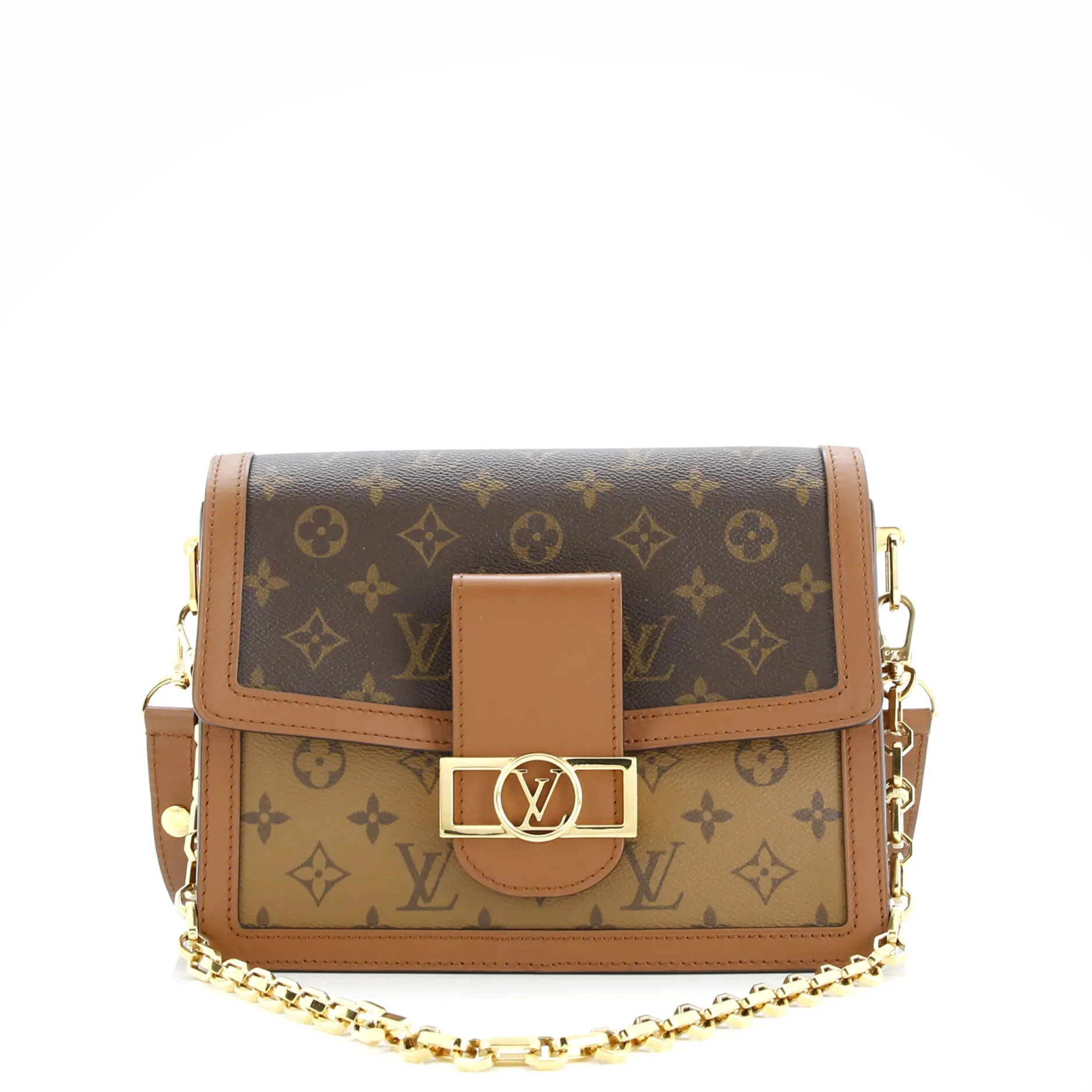 Pre-Loved Louis Vuitton Dauphine Shoulder Bag Reverse Monogram Canvas MM sold by Zulily