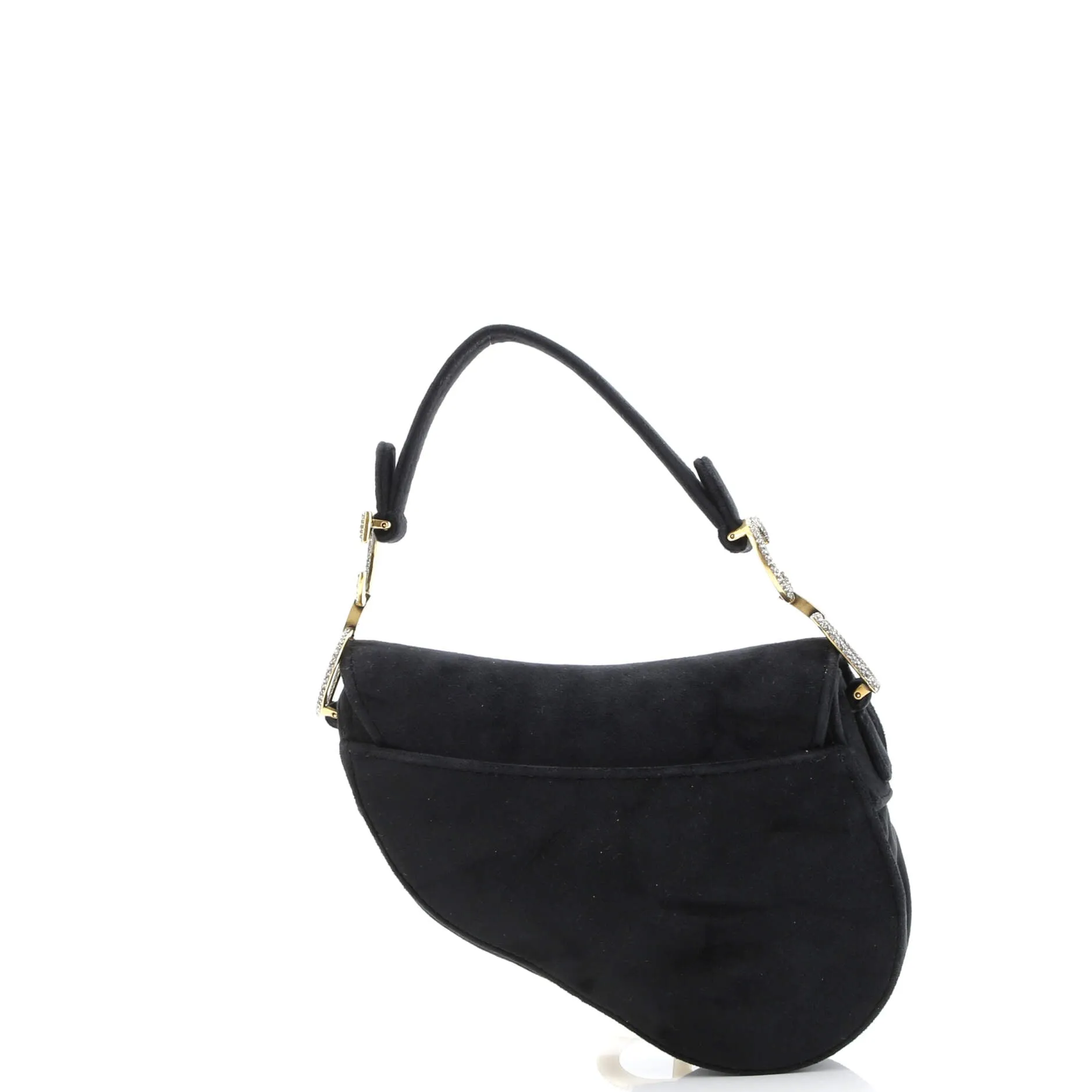 Pre-Loved Christian Dior Saddle Handbag Velvet with Crystals Mini sold by Zulily product image thumbnail 3