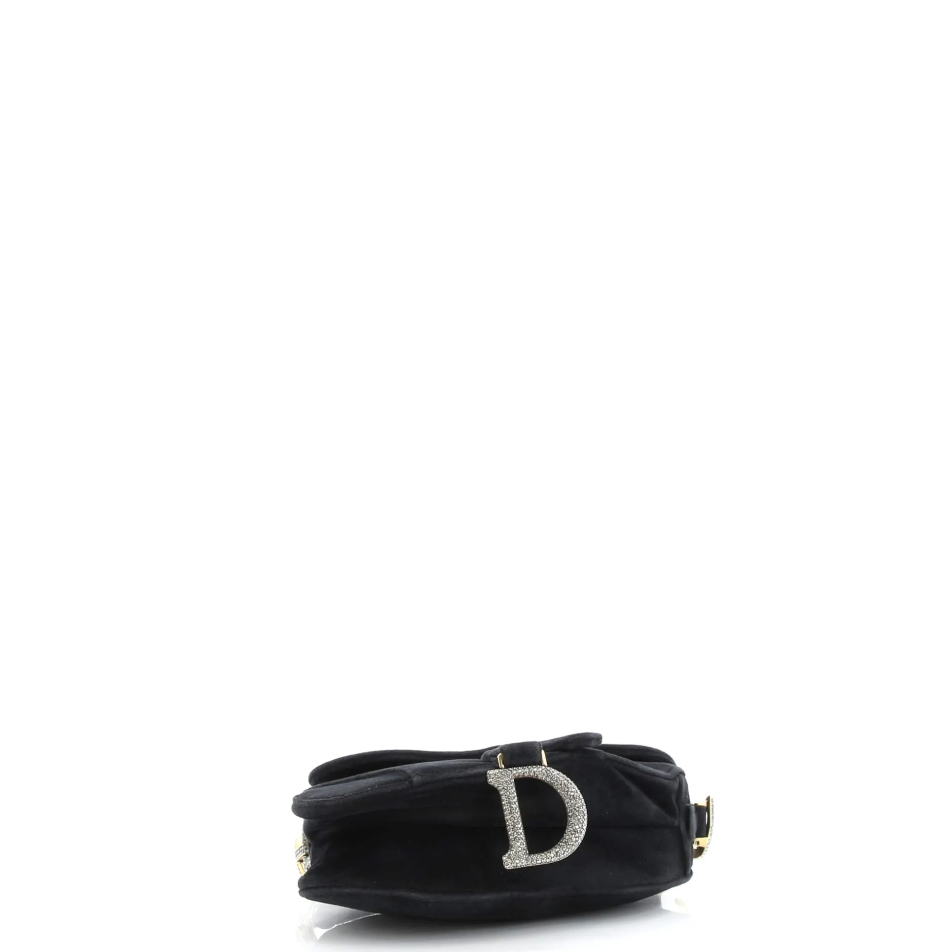 Pre-Loved Christian Dior Saddle Handbag Velvet with Crystals Mini sold by Zulily product image thumbnail 4