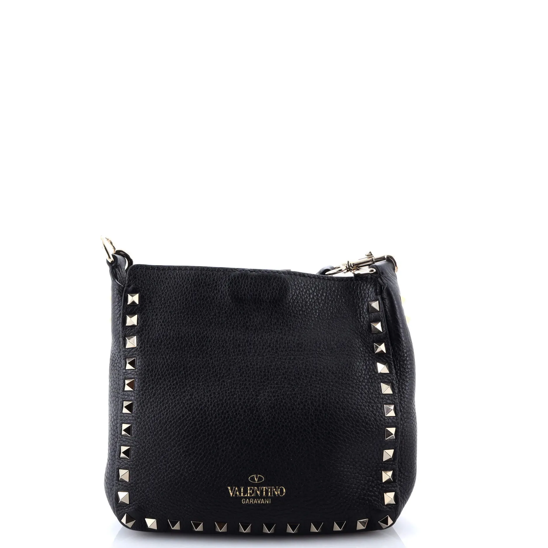 Pre-Loved Valentino Rockstud Flip Lock Messenger Bag Leather Mini sold by Zulily product image thumbnail 3