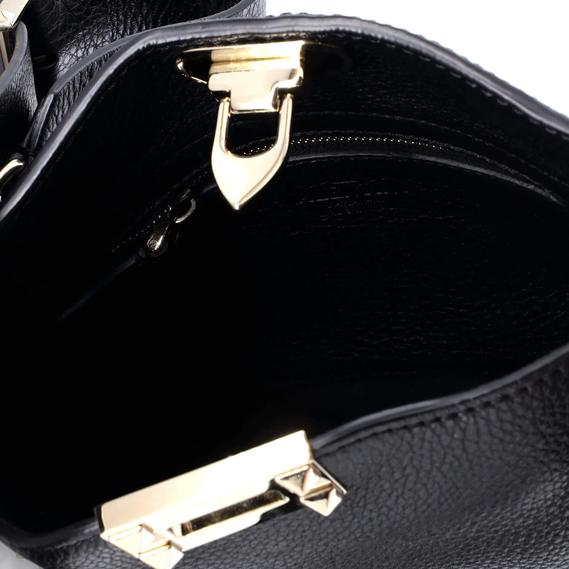 Pre-Loved Valentino Rockstud Flip Lock Messenger Bag Leather Mini sold by Zulily product image thumbnail 5