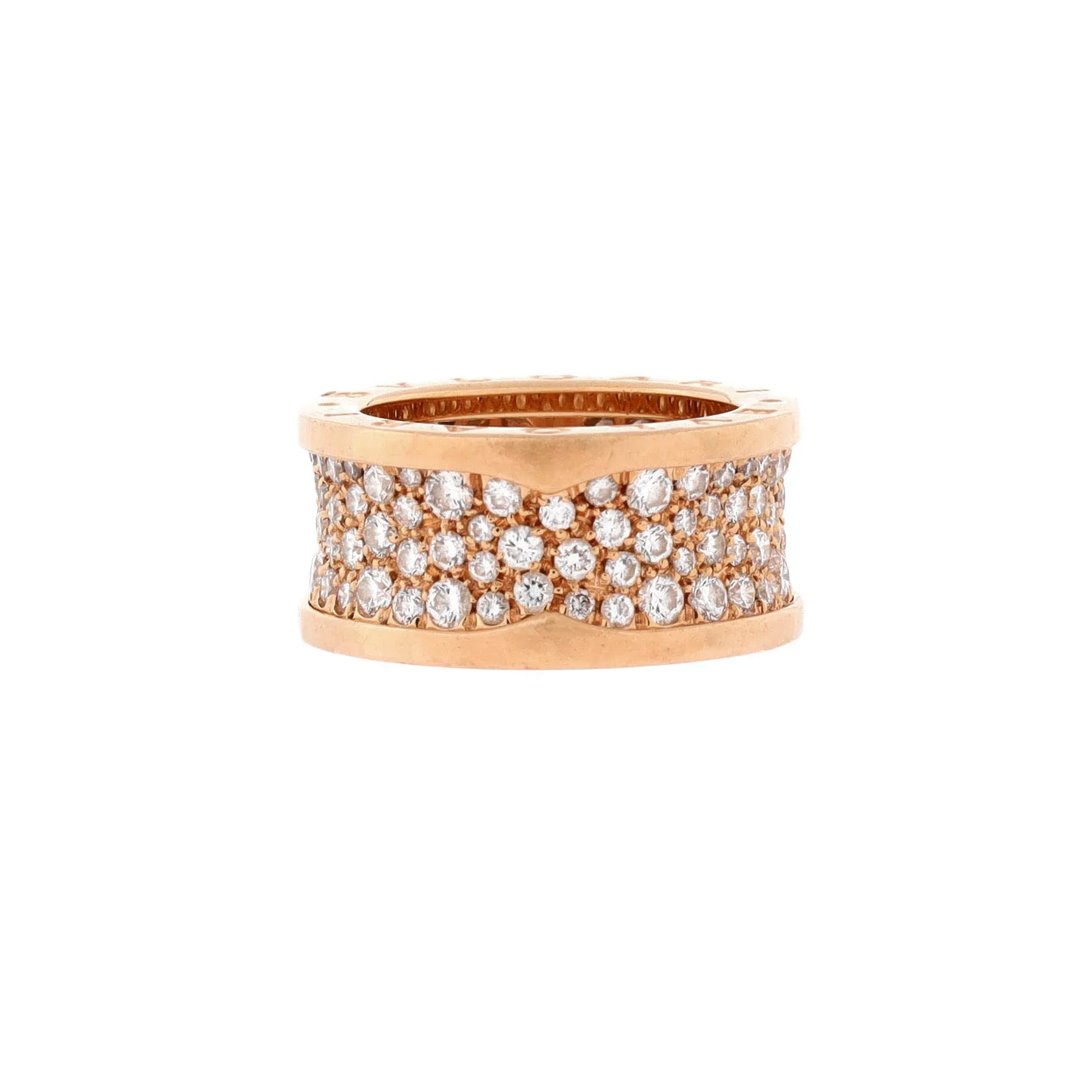 Pre-Loved Bvlgari B.Zero1 Ring 18K Rose Gold with Pave Diamonds sold by Zulily product image thumbnail 3