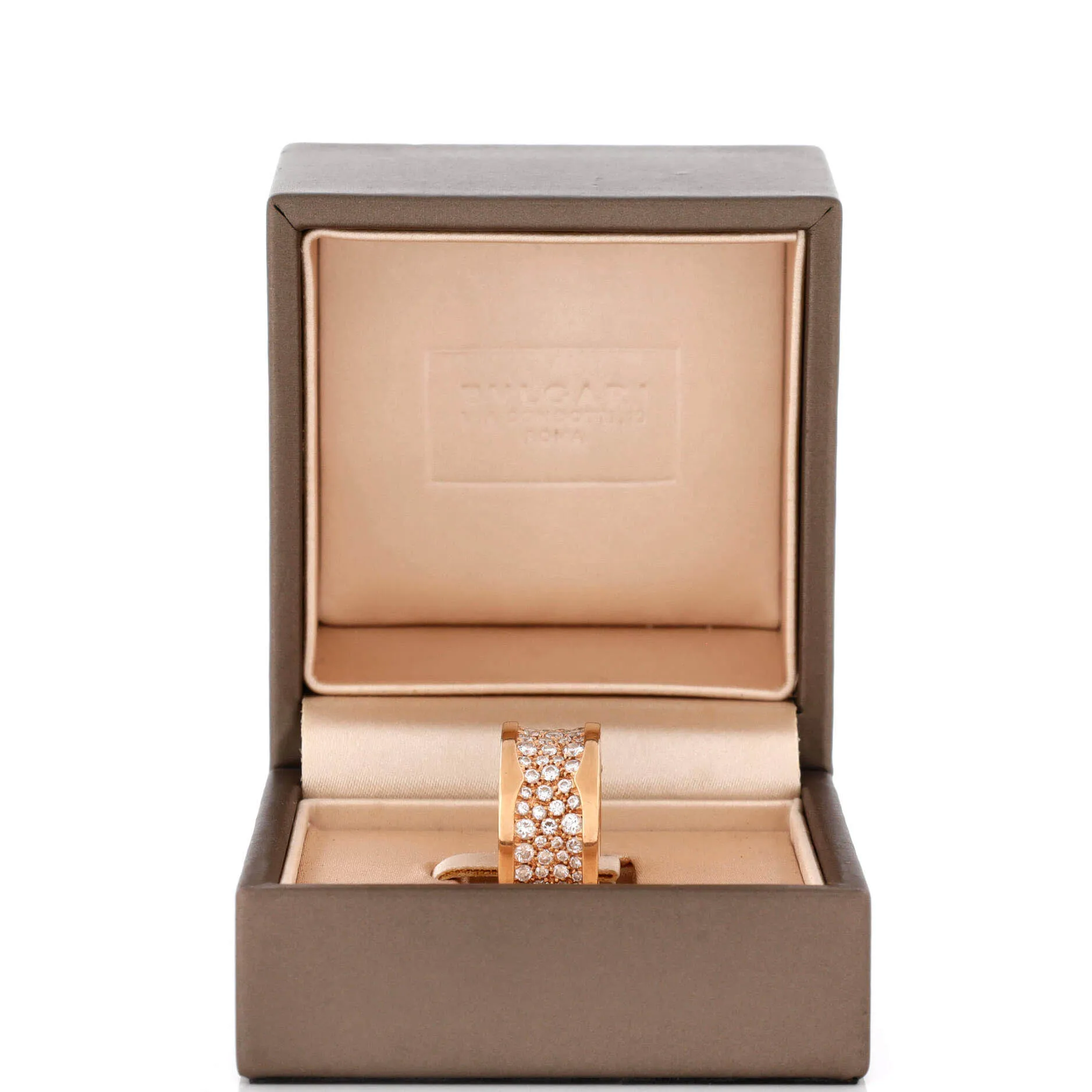 Pre-Loved Bvlgari B.Zero1 Ring 18K Rose Gold with Pave Diamonds sold by Zulily product image thumbnail 2