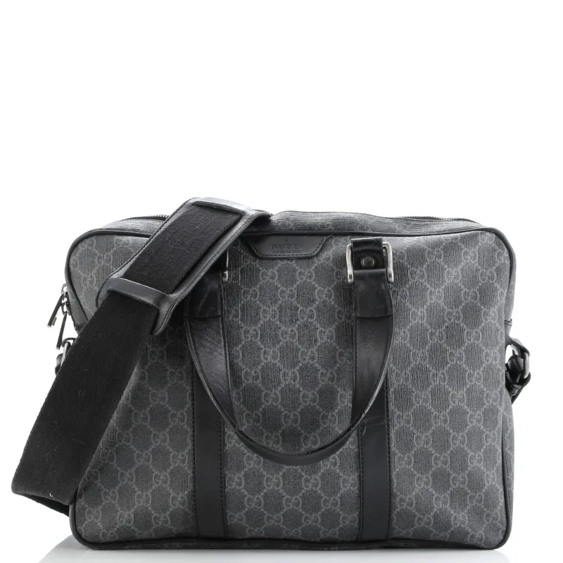 Pre-Loved Gucci Convertible Zip Around Briefcase GG Coated Canvas Medium sold by Zulily