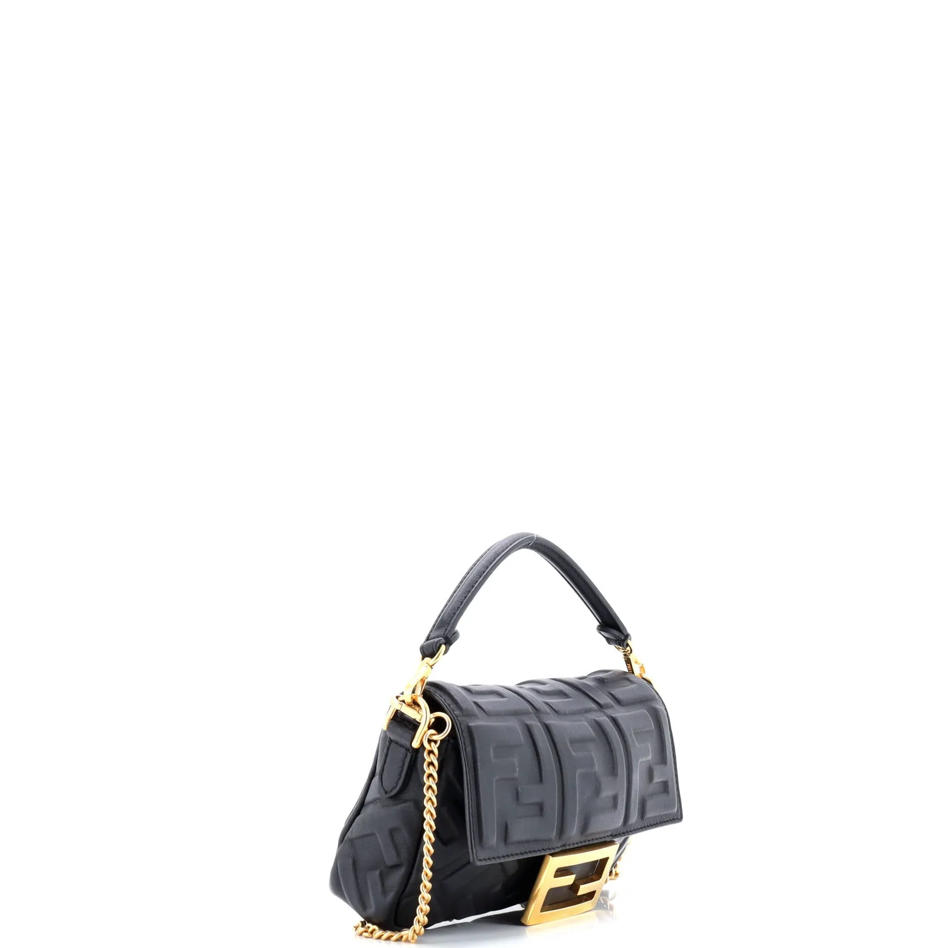 Pre-Loved Fendi Baguette NM Bag Zucca Embossed Leather Mini sold by Zulily product image thumbnail 2