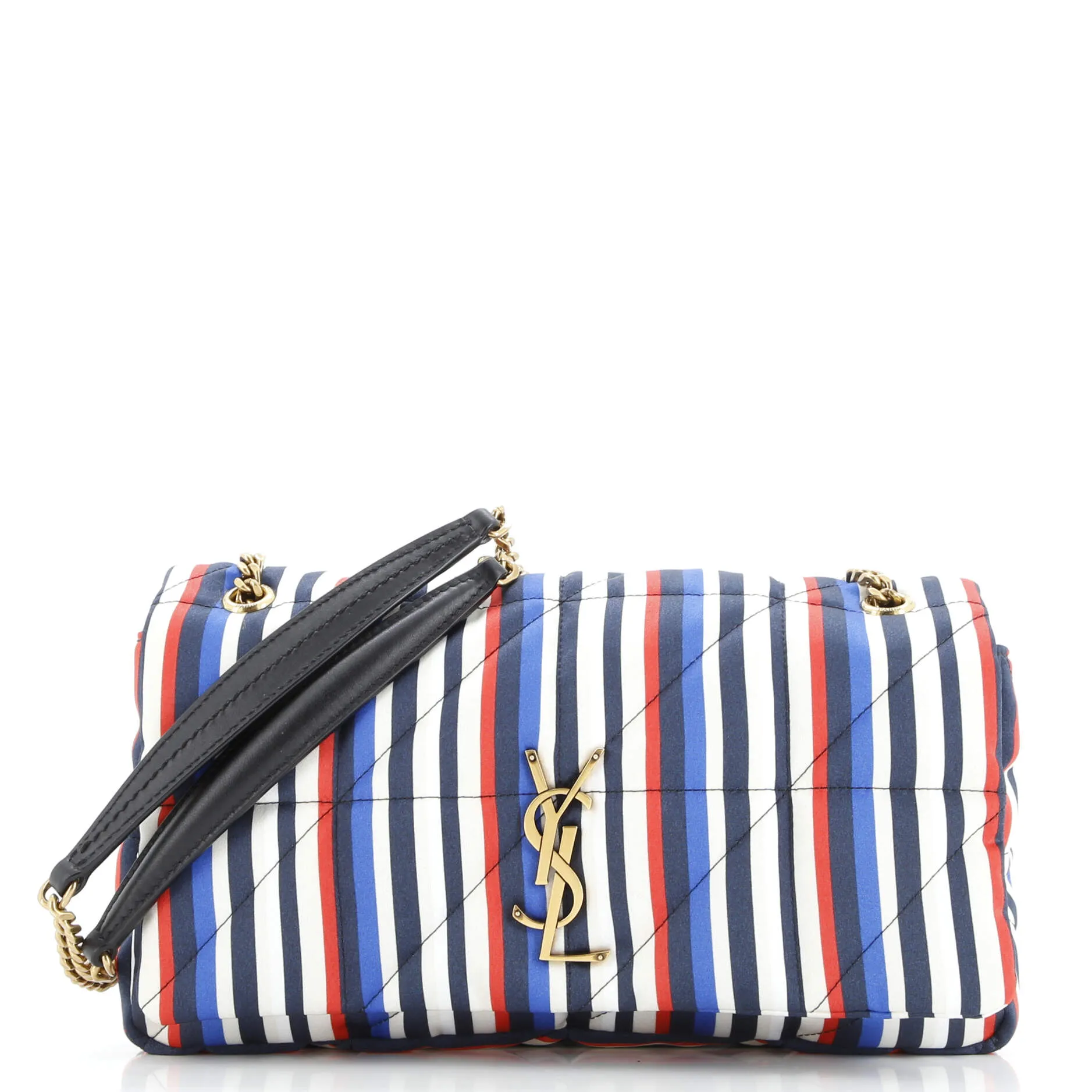 Pre-Loved Saint Laurent Jamie Flap Bag Quilted Printed Silk Medium sold by Zulily