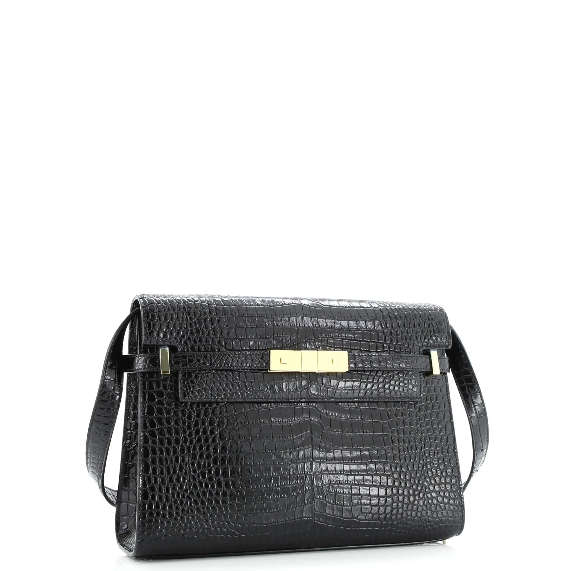 Pre-Loved Saint Laurent Manhattan Shoulder Bag Crocodile Embossed Leather Medium sold by Zulily product image thumbnail 2