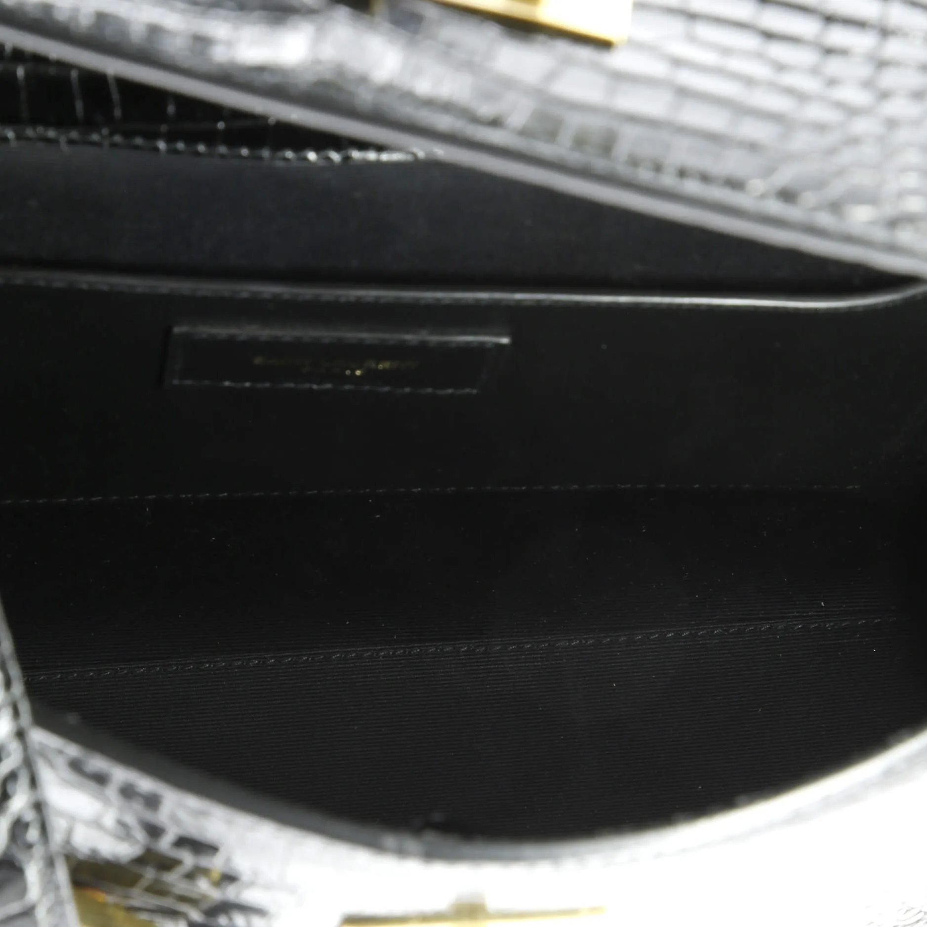 Pre-Loved Saint Laurent Manhattan Shoulder Bag Crocodile Embossed Leather Medium sold by Zulily product image thumbnail 5