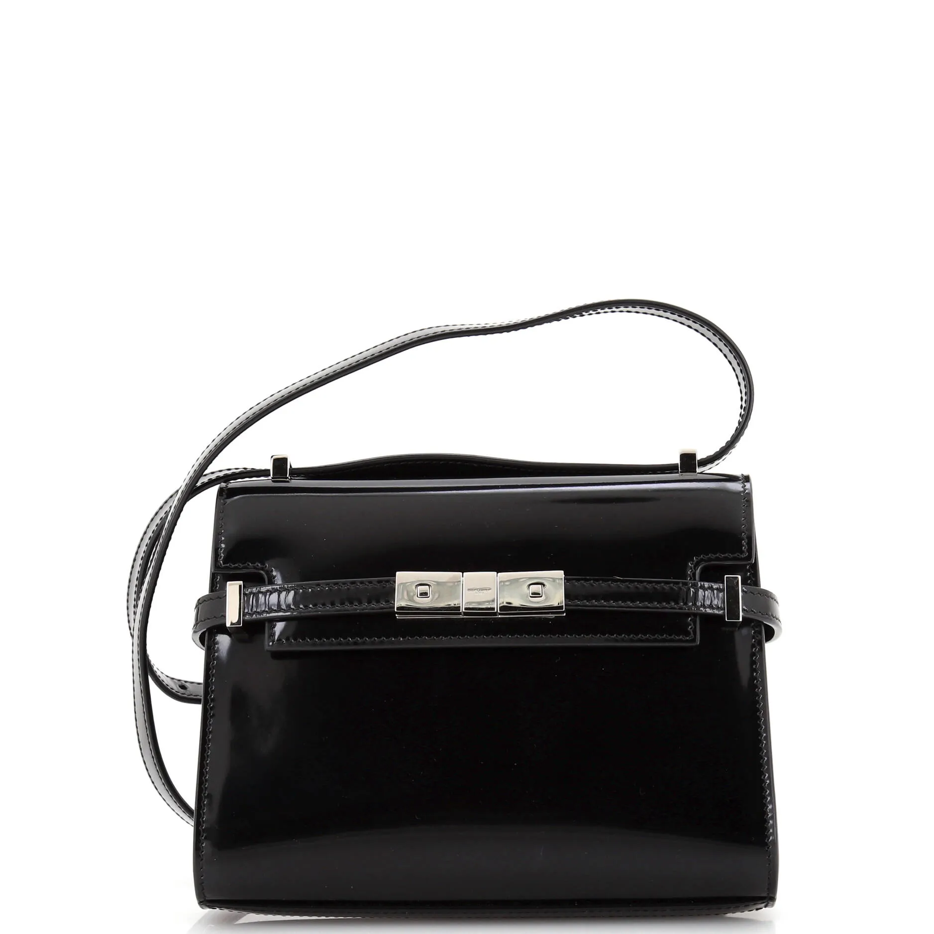 Pre-Loved Saint Laurent Manhattan Shoulder Bag Leather Mini sold by Zulily