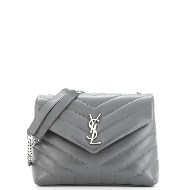 Pre-Loved Saint Laurent Loulou Shoulder Bag Matelasse Chevron Leather Small sold by Zulily