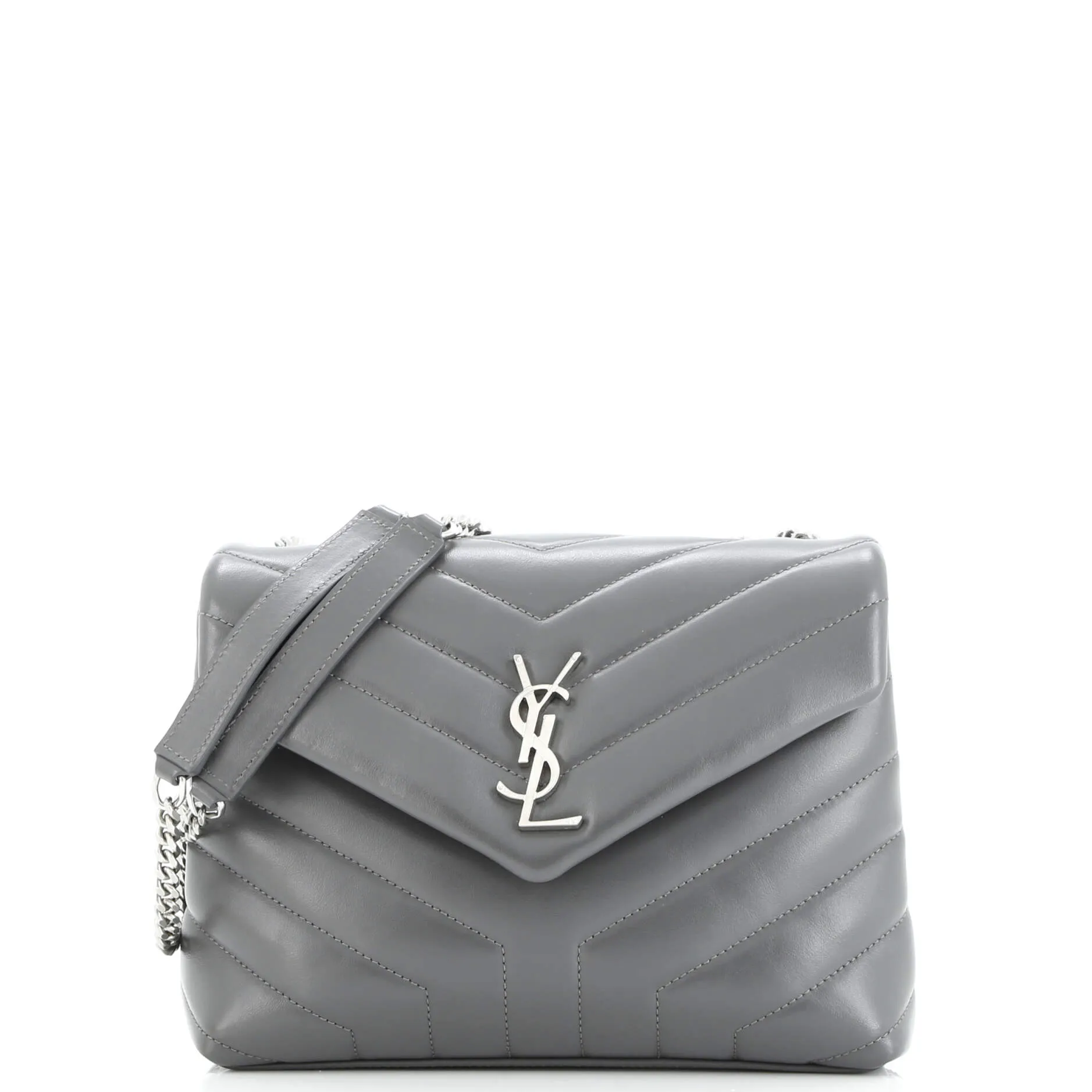 Pre-Loved Saint Laurent Loulou Shoulder Bag Matelasse Chevron Leather Small sold by Zulily