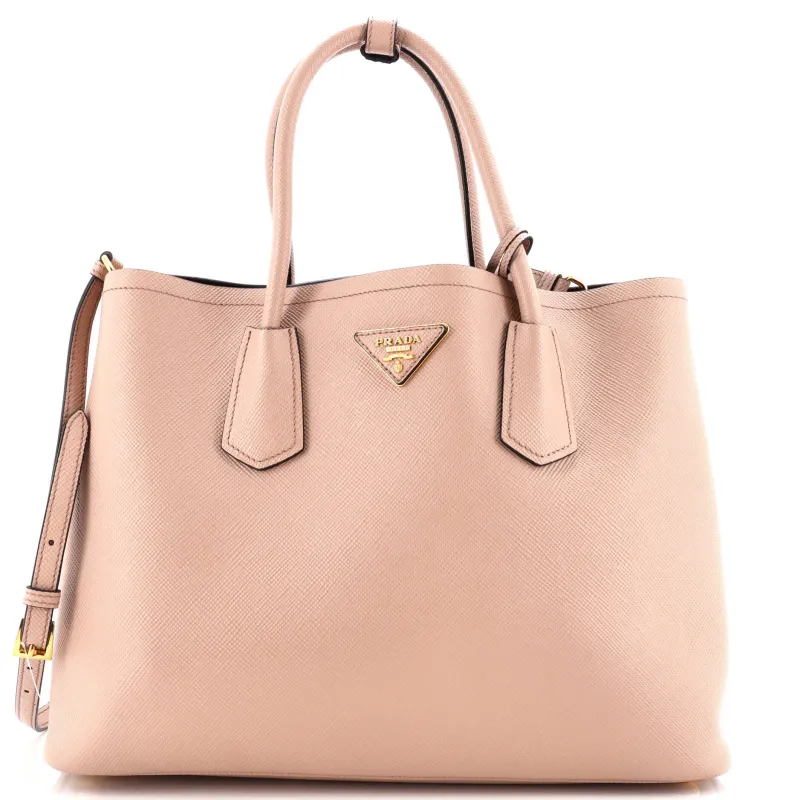 Pre-Loved Prada Cuir Double Tote Saffiano Leather Medium sold by Zulily