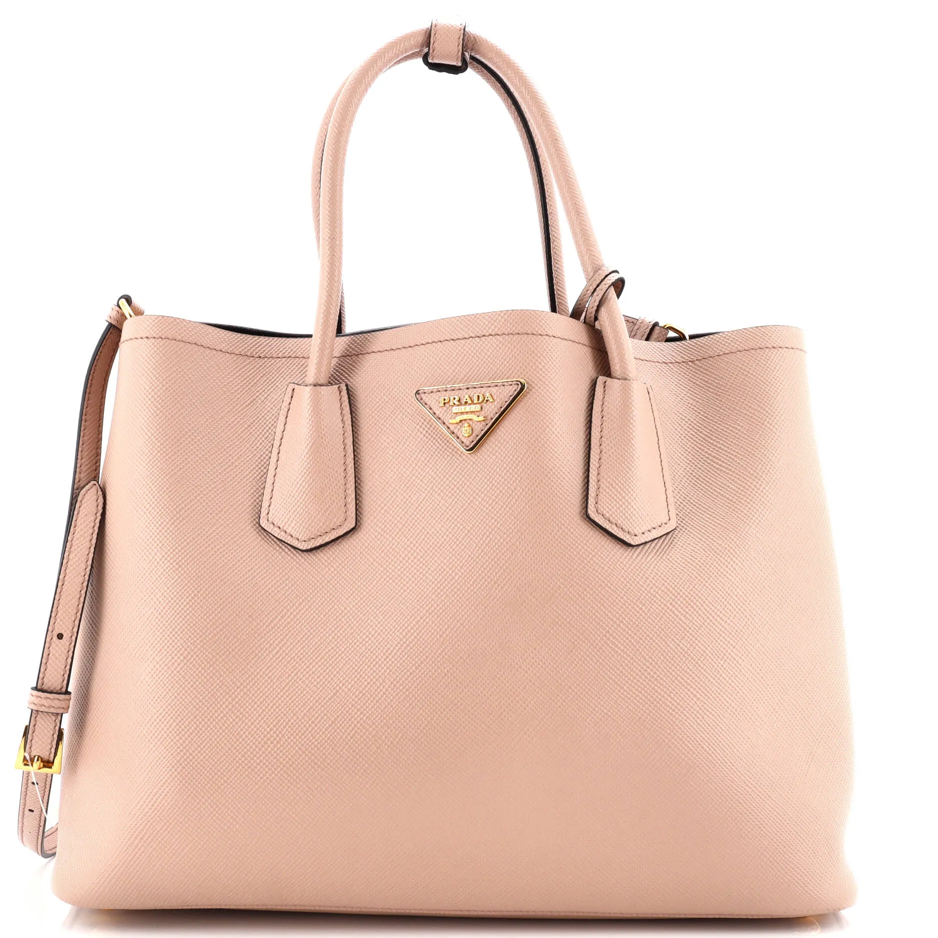Pre-Loved Prada Cuir Double Tote Saffiano Leather Medium sold by Zulily