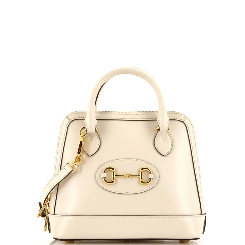 Pre-Loved Gucci Horsebit 1955 Top Handle Bag Leather Small sold by Zulily