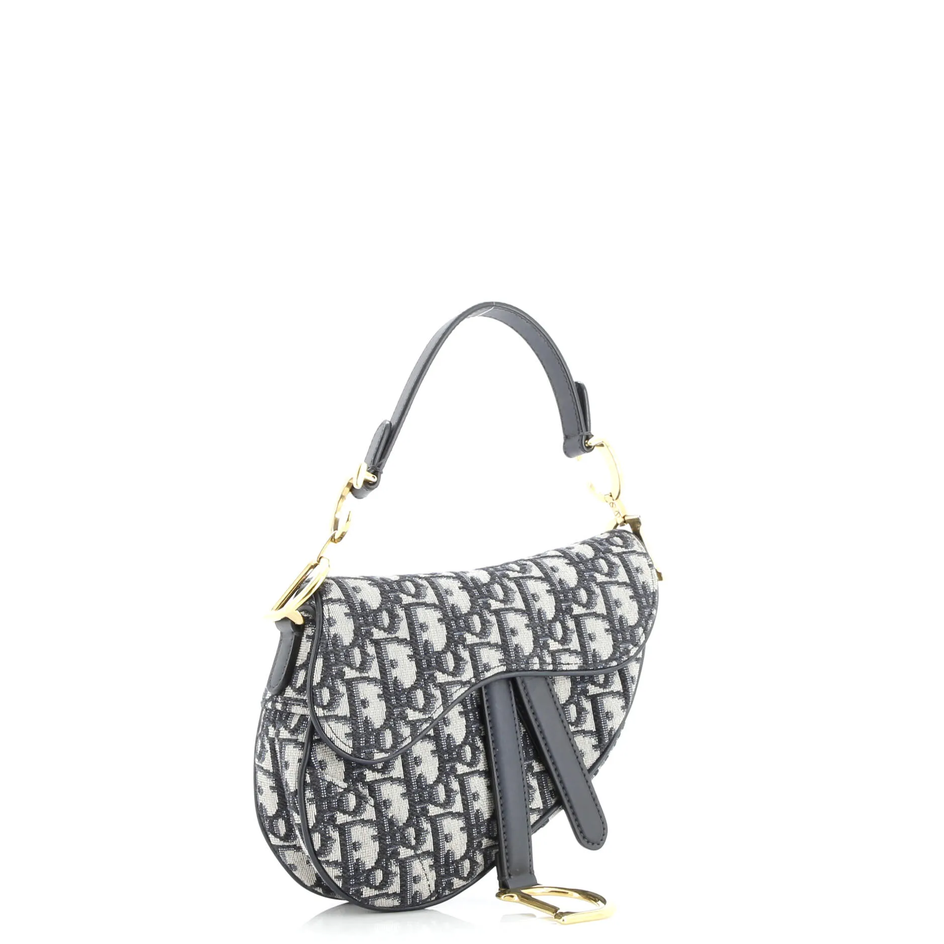 Pre-Loved Christian Dior Saddle Handbag Oblique Canvas Mini sold by Zulily product image thumbnail 2