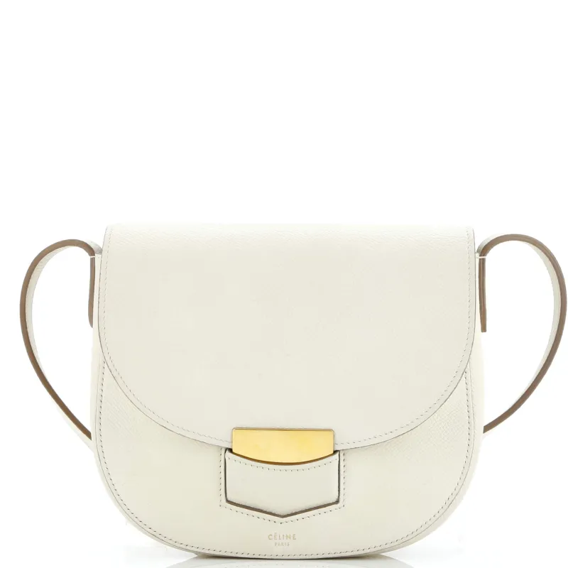 Pre-Loved Celine Trotteur Crossbody Bag Grainy Leather Small sold by Zulily