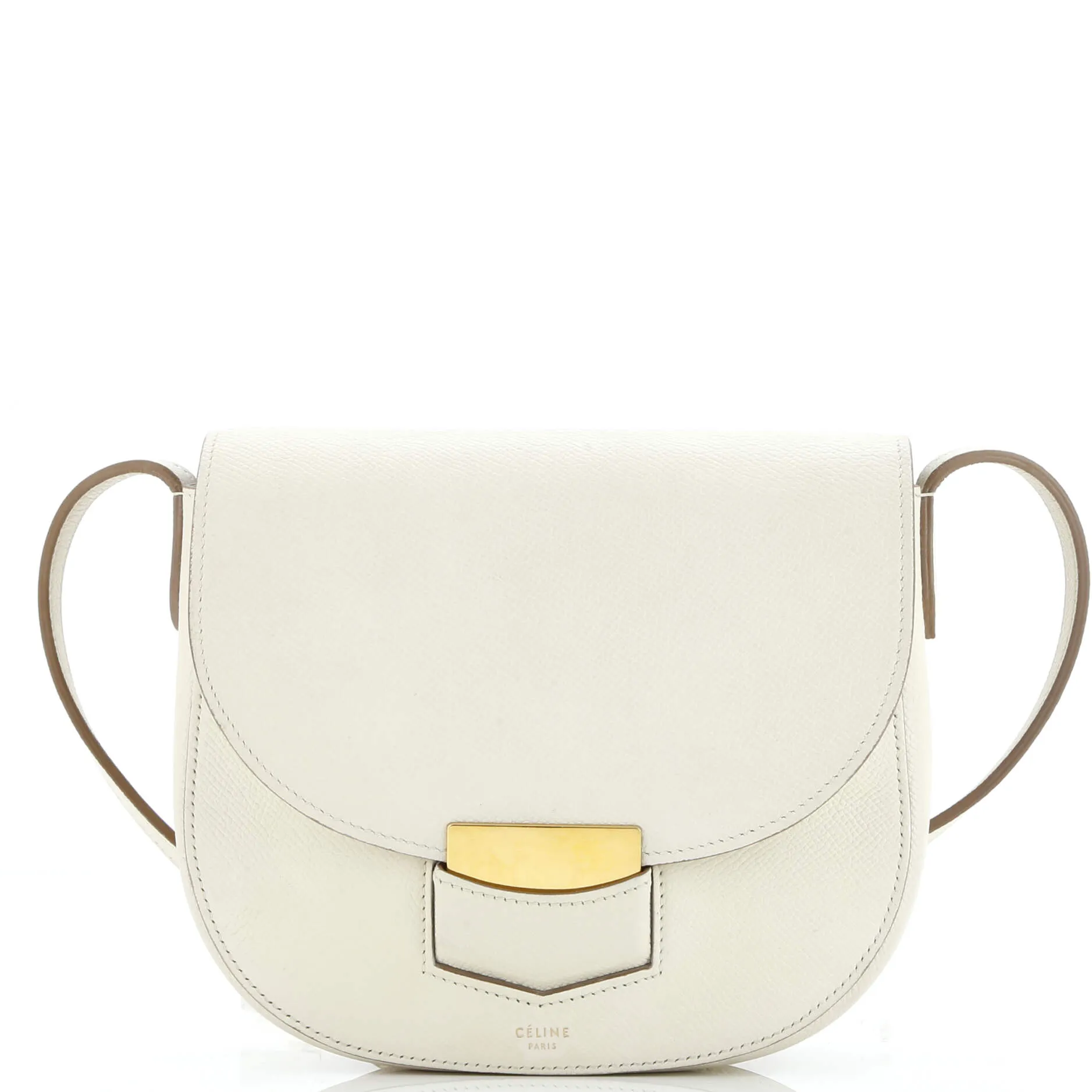 Pre-Loved Celine Trotteur Crossbody Bag Grainy Leather Small sold by Zulily