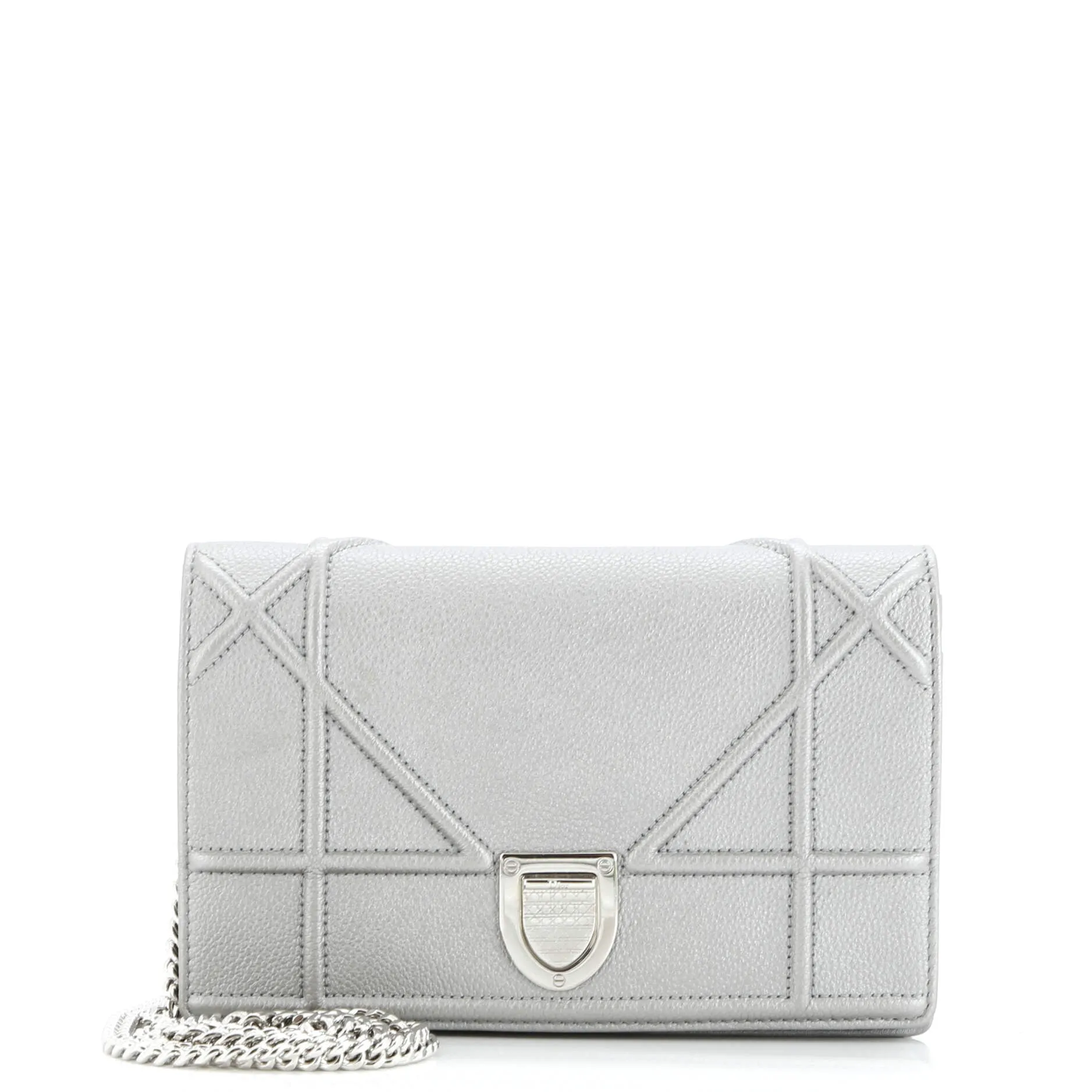 Pre-Loved Christian Dior Diorama Wallet on Chain Leather sold by Zulily