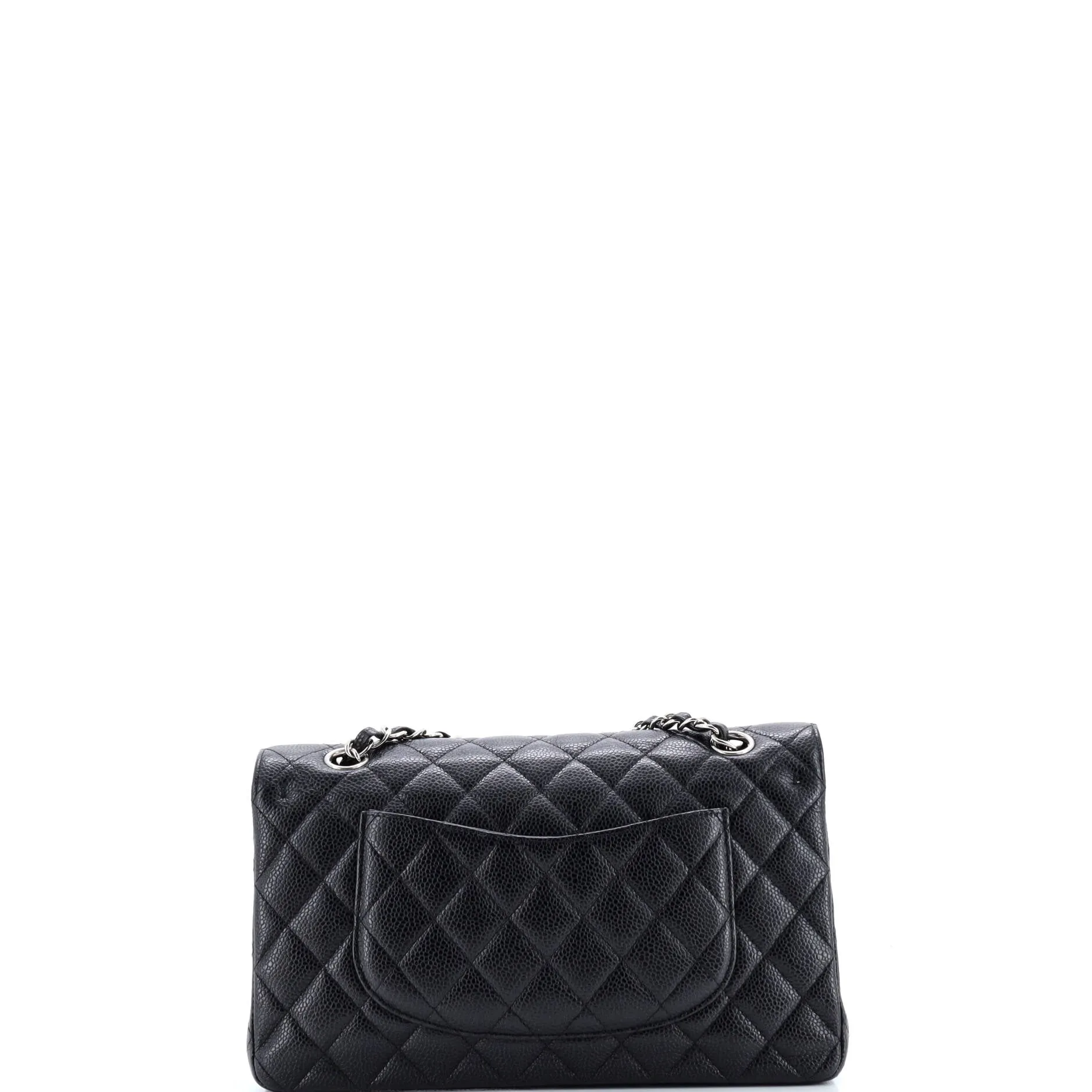 Pre-Loved Chanel Classic Double Flap Bag Quilted Caviar Medium sold by Zulily product image thumbnail 4