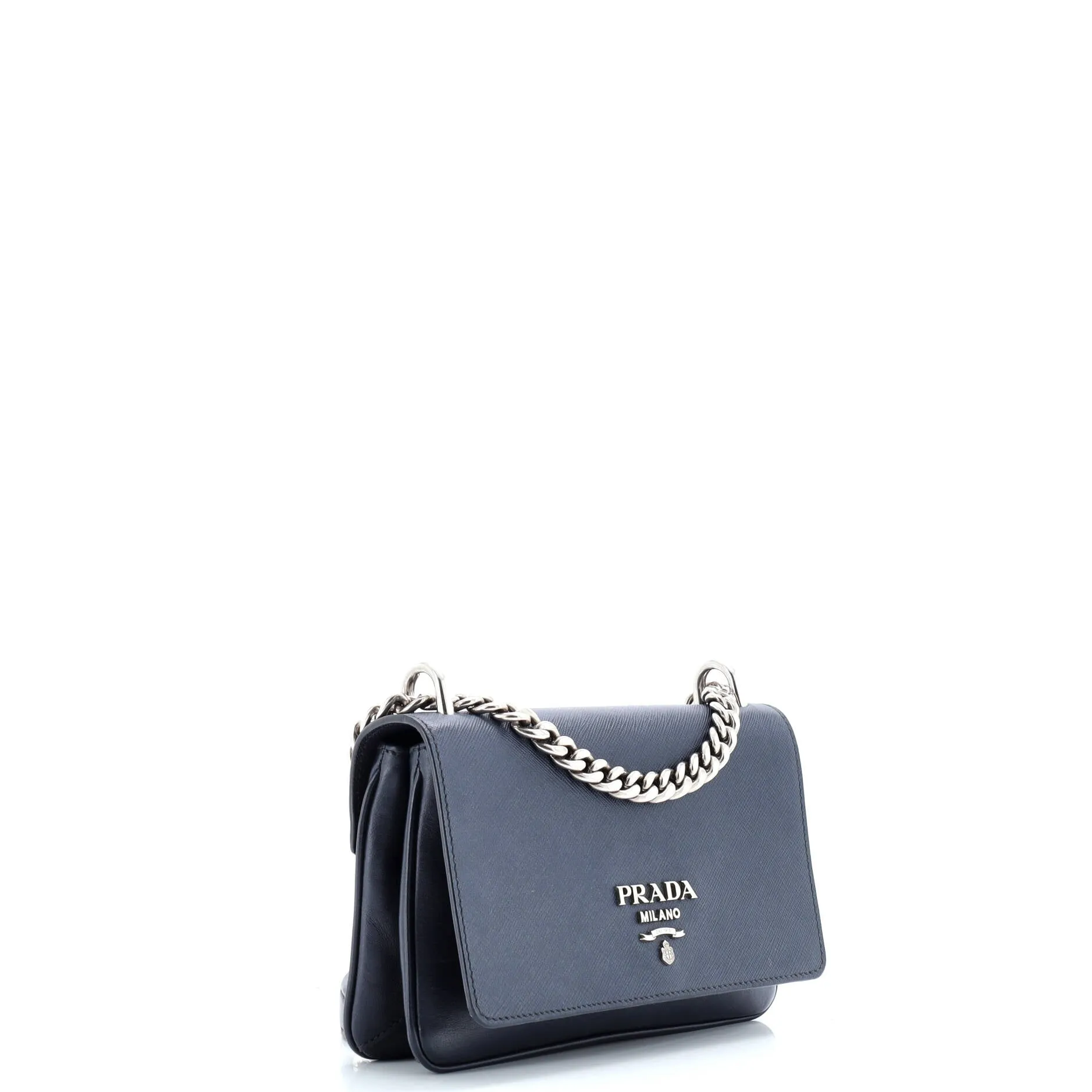Pre-Loved Prada Chain Flap Crossbody Bag Saffiano and Soft Calf Small sold by Zulily product image thumbnail 2