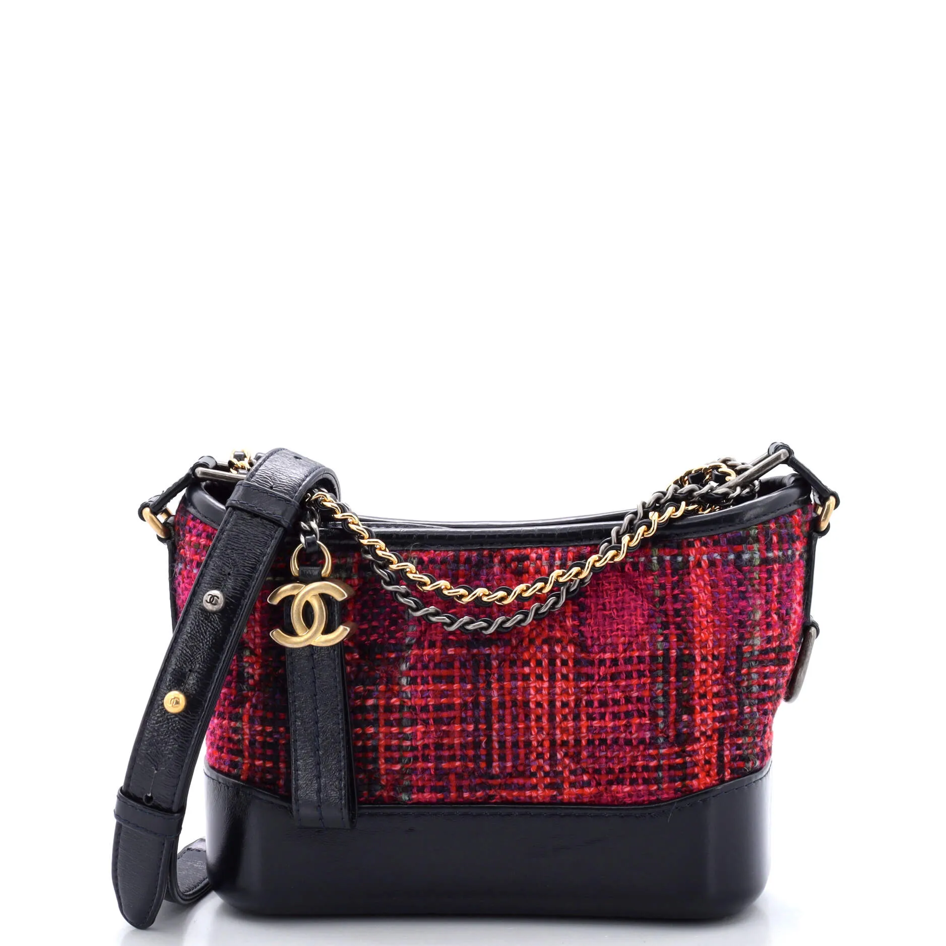 Pre-Loved Chanel Gabrielle Hobo Quilted Tweed and Calfskin Small sold by Zulily
