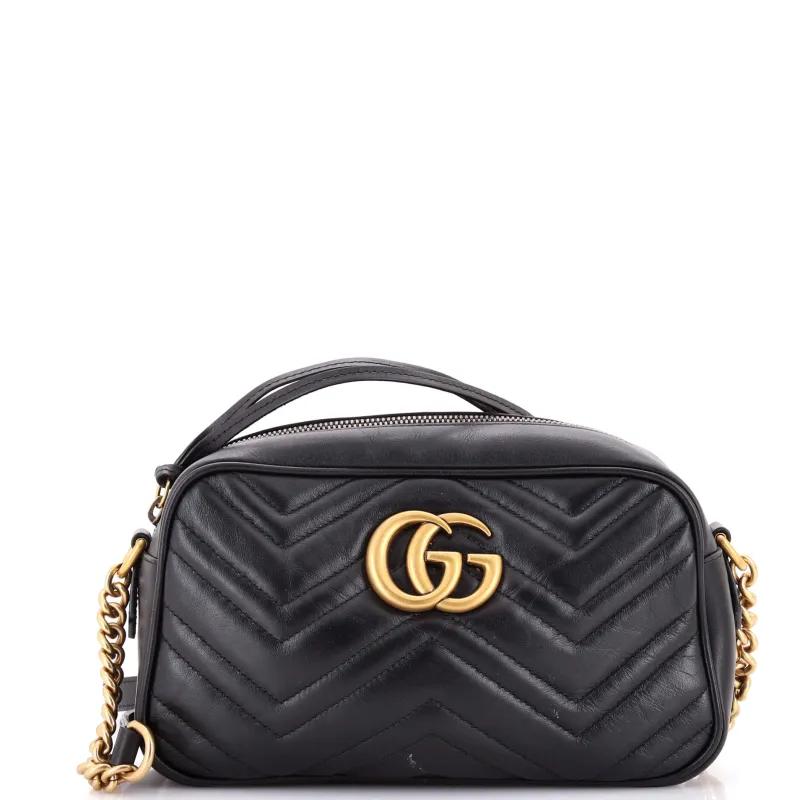 Pre-Loved Gucci GG Marmont Shoulder Bag Matelasse Leather Small sold by Zulily