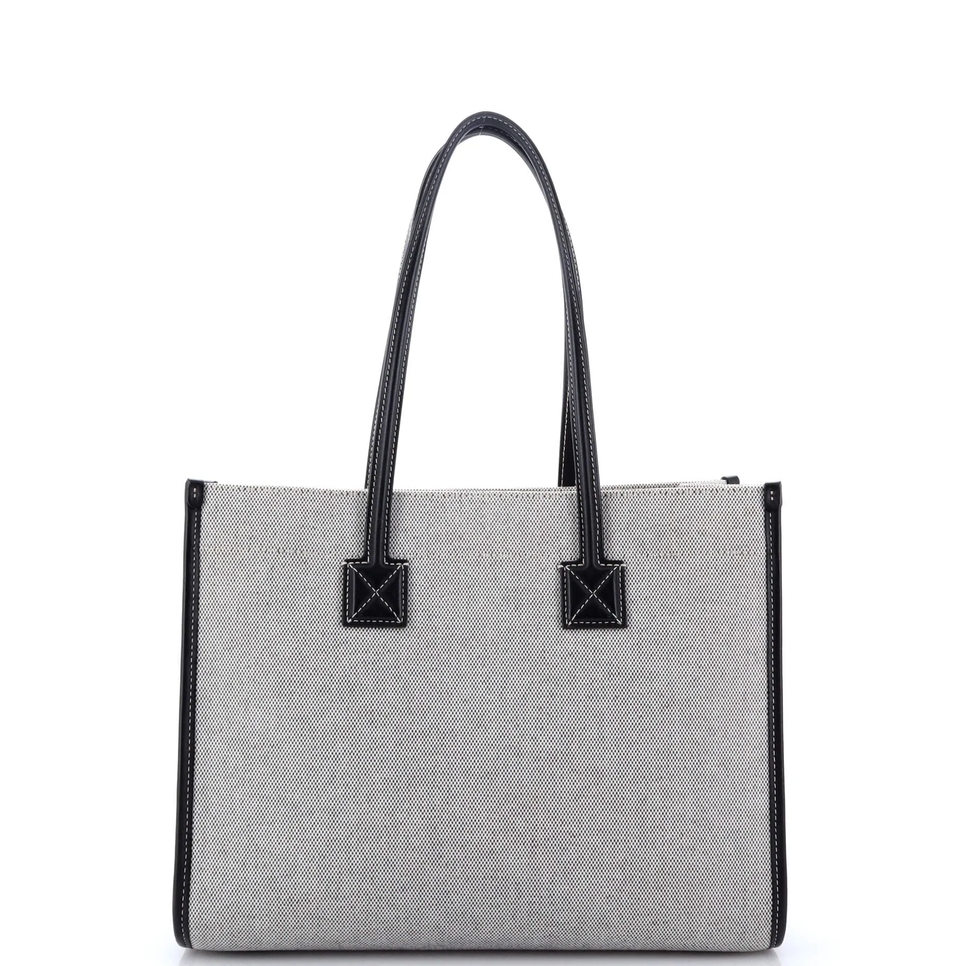 Pre-Loved Burberry Freya Shopping Tote Canvas with Leather Small sold by Zulily product image thumbnail 3