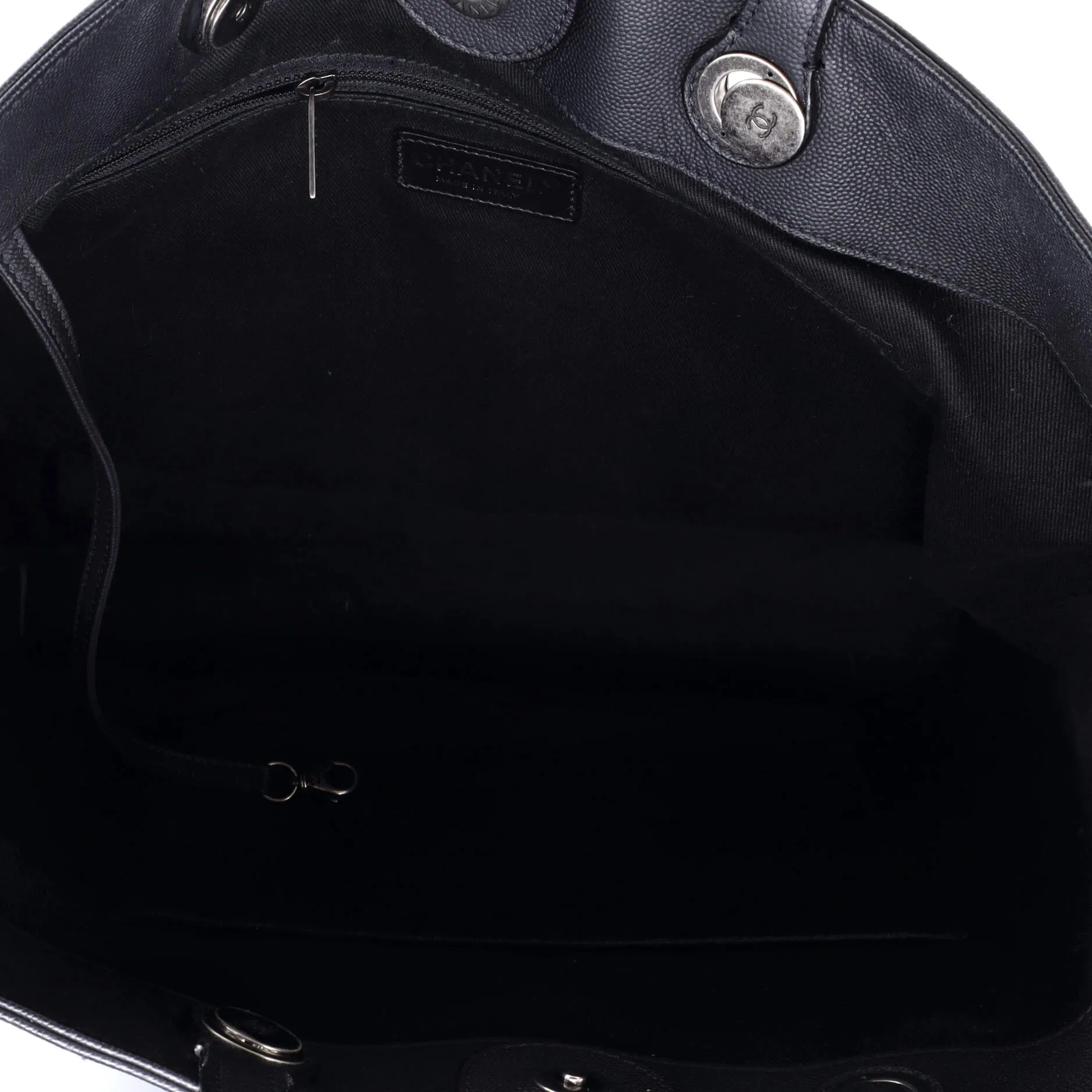 Pre-Loved Chanel Coco Eyelets Shopping Tote Caviar Large sold by Zulily product image thumbnail 5