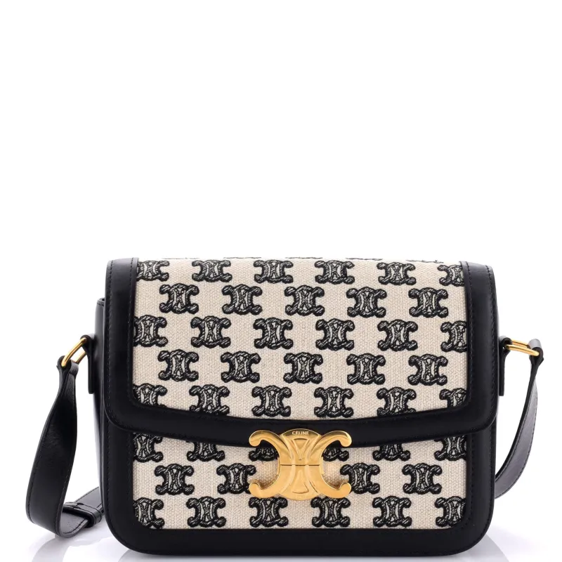 Pre-Loved Celine Triomphe Shoulder Bag Triomphe Canvas Medium sold by Zulily