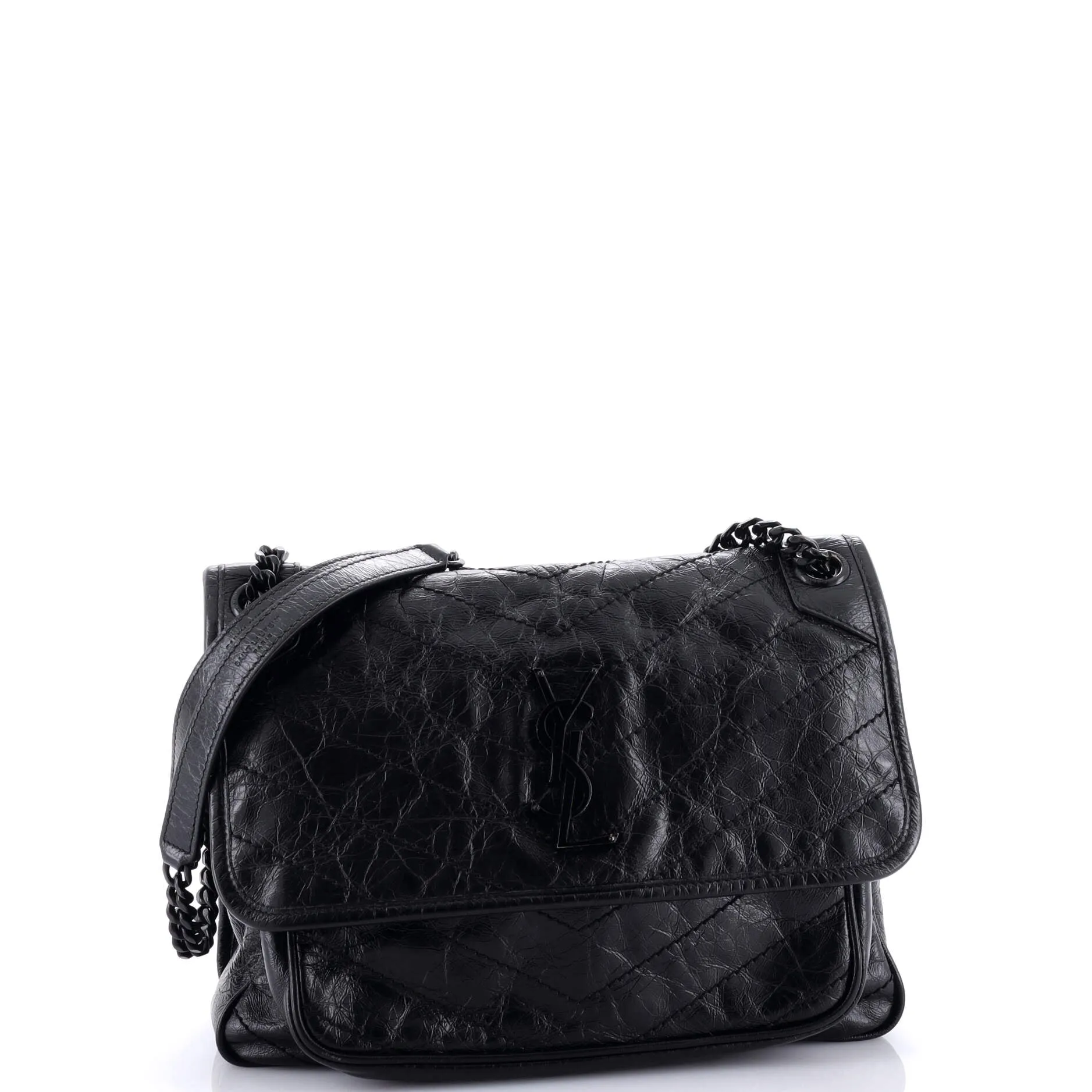 Pre-Loved Saint Laurent Niki Chain Flap Bag Matelasse Chevron Leather Medium sold by Zulily product image thumbnail 2