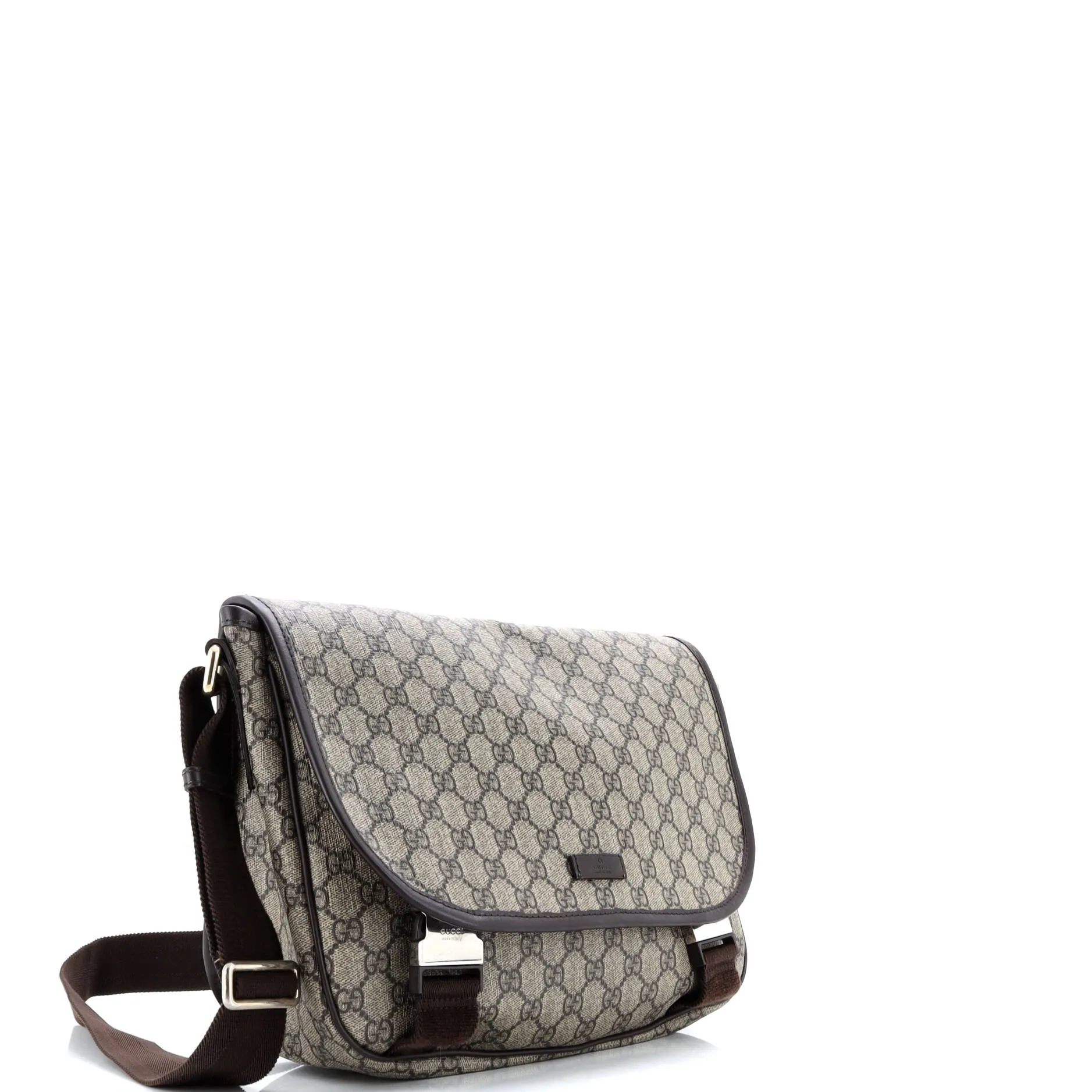 Pre-Loved Gucci Double Buckle Messenger Bag GG Coated Canvas Medium sold by Zulily product image thumbnail 2
