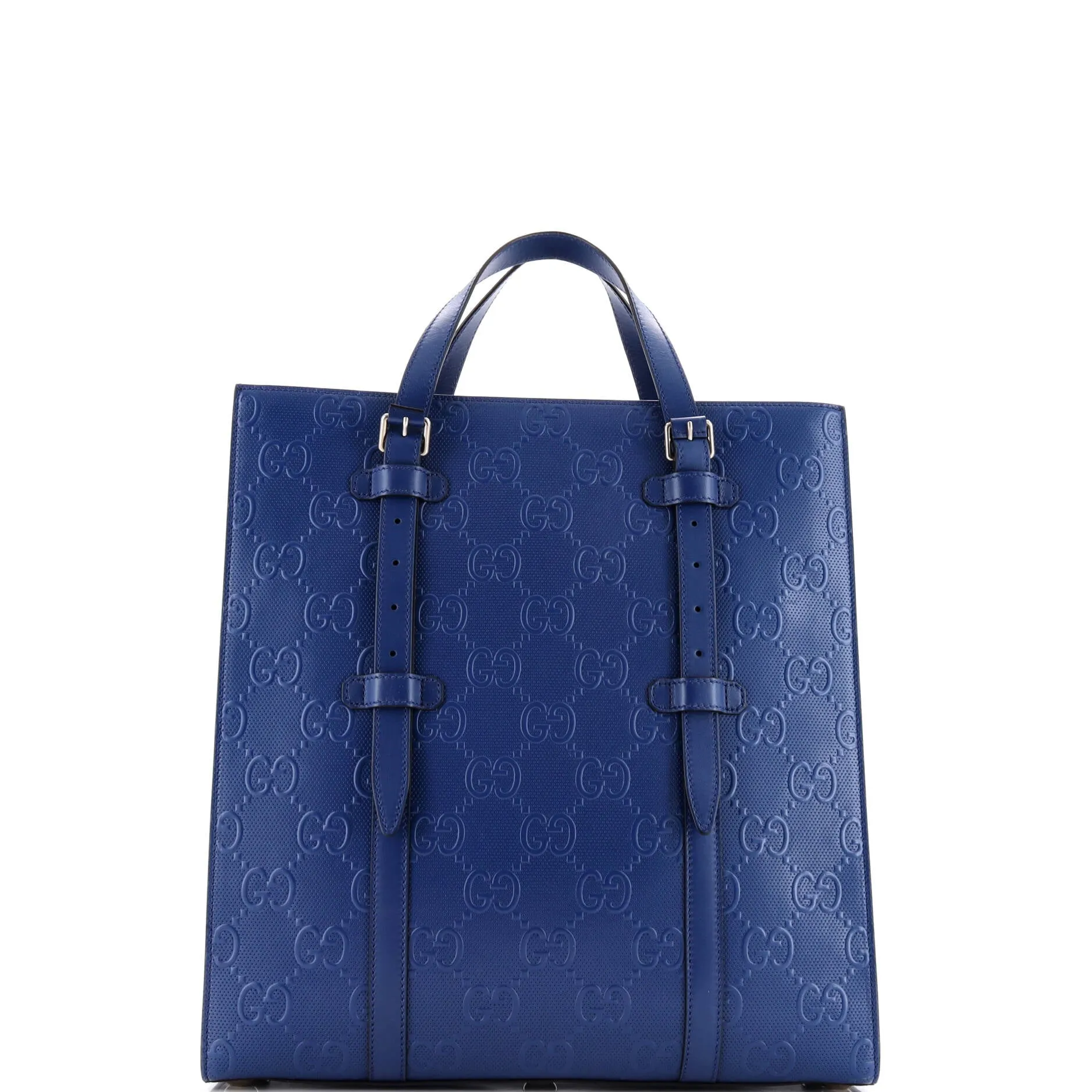 Pre-Loved Gucci Tote Bag GG Embossed Perforated Leather Medium sold by Zulily product image thumbnail 3